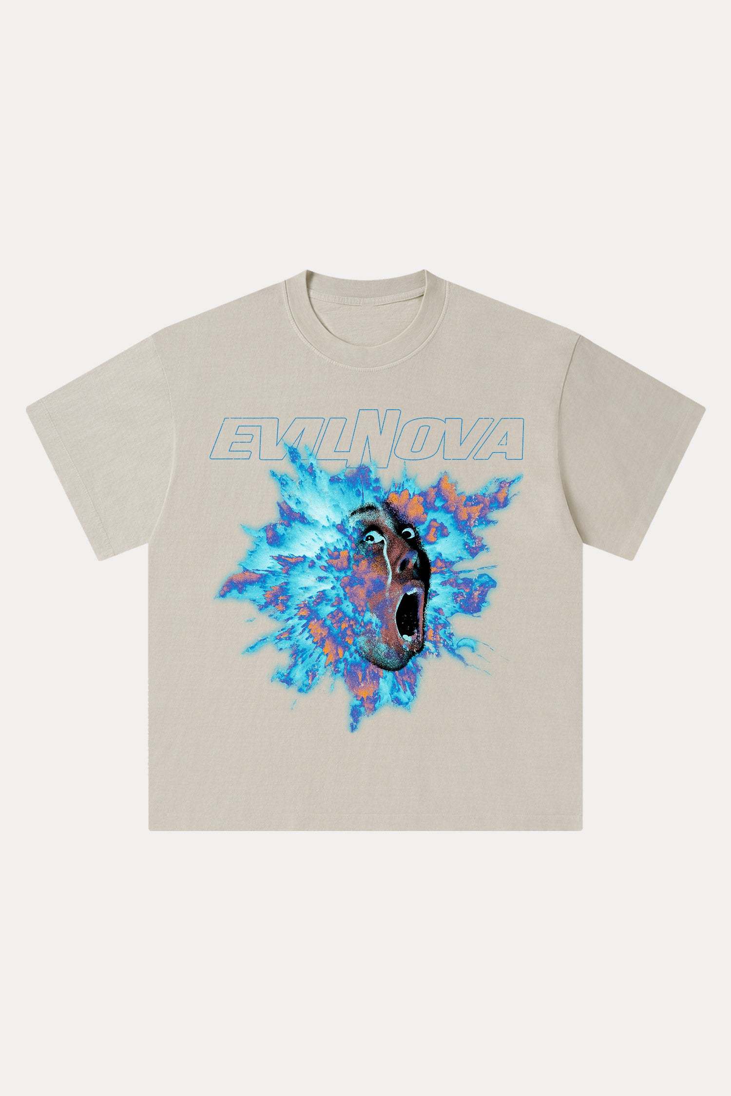Evilnova Blast Washed Streetwear T-Shirt-Evilnova