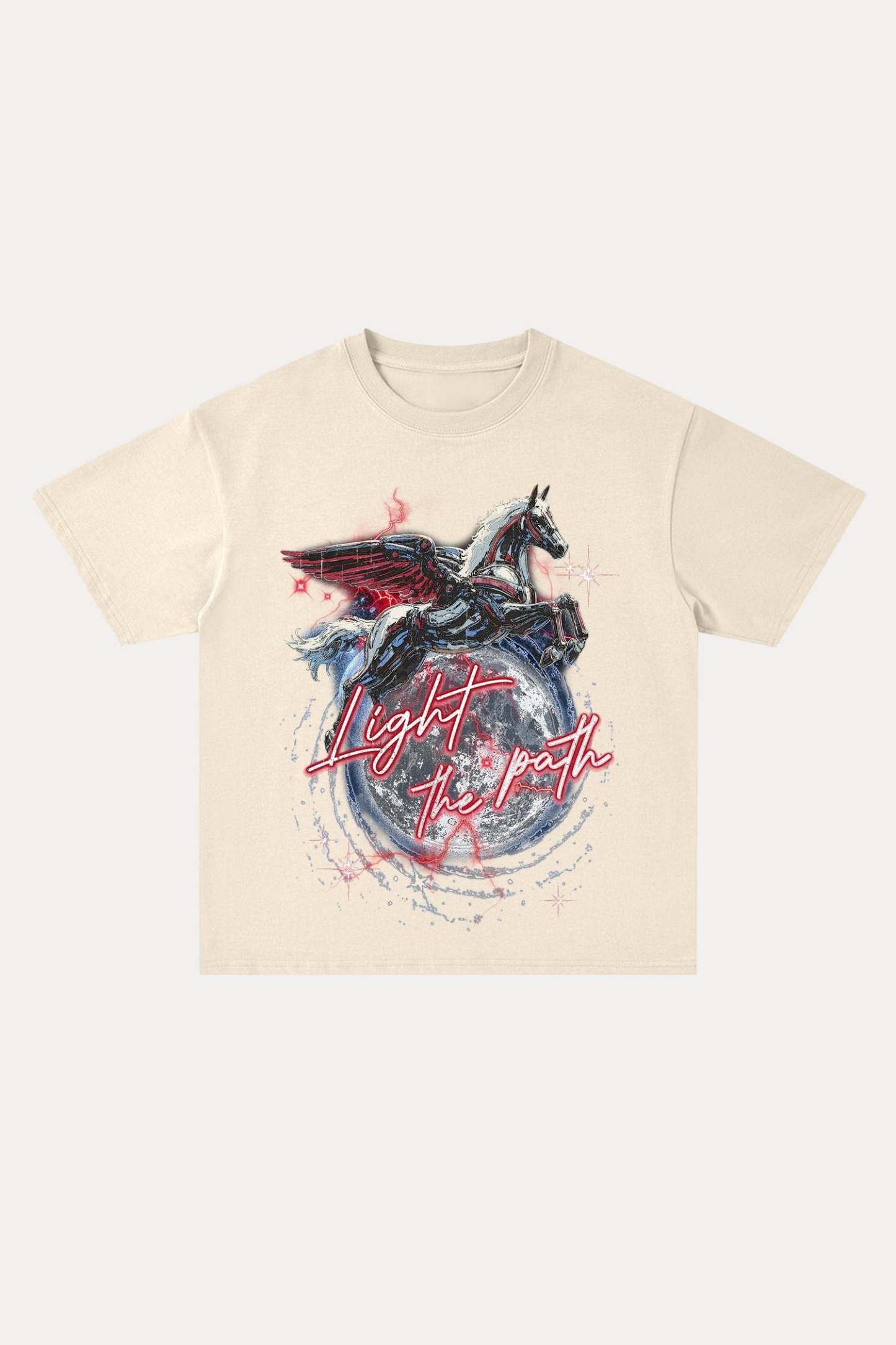 Evilnova Light the path Cotton Oversize T-Shirt-Evilnova