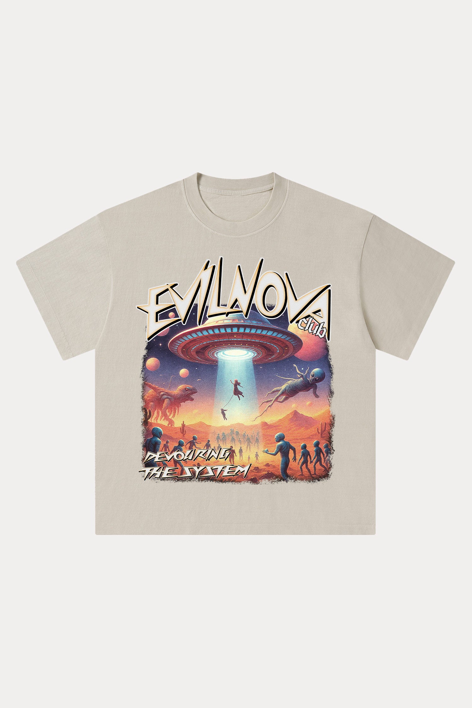 Evilnova Mystery Washed Streetwear T-Shirt-Evilnova