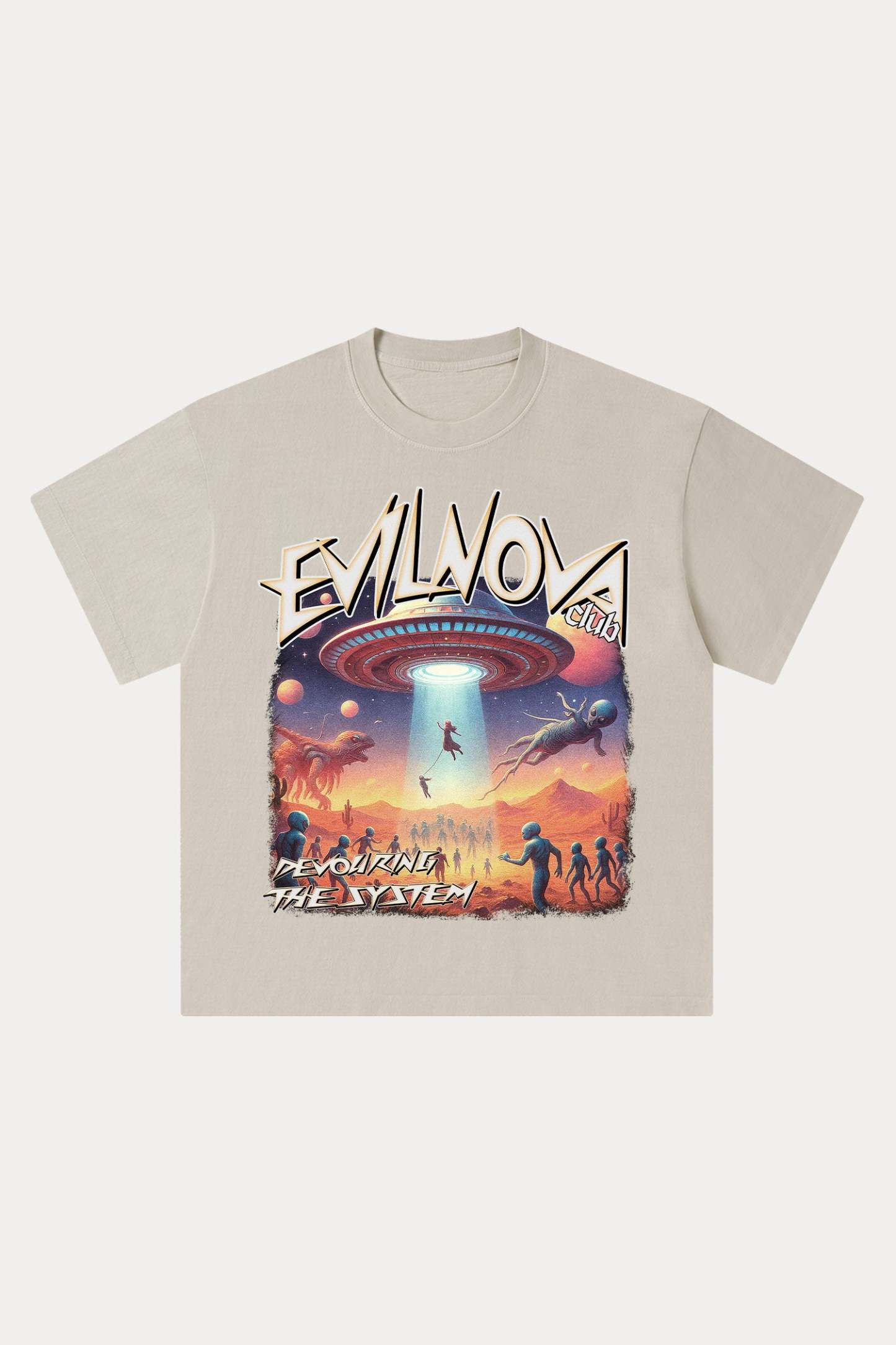 Evilnova Mystery Washed Streetwear T-Shirt-Evilnova