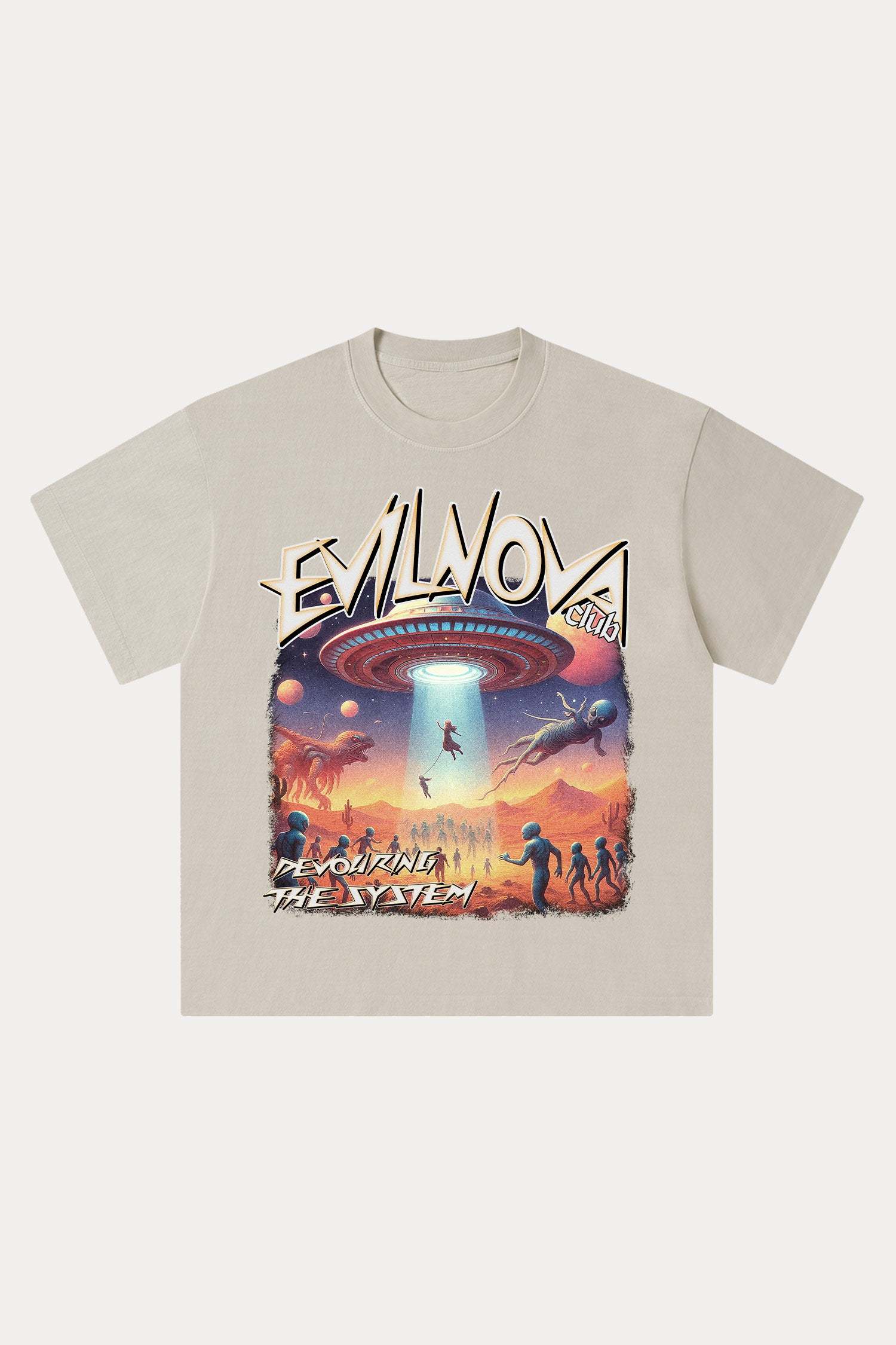Evilnova Mystery Washed Streetwear T-Shirt-Evilnova