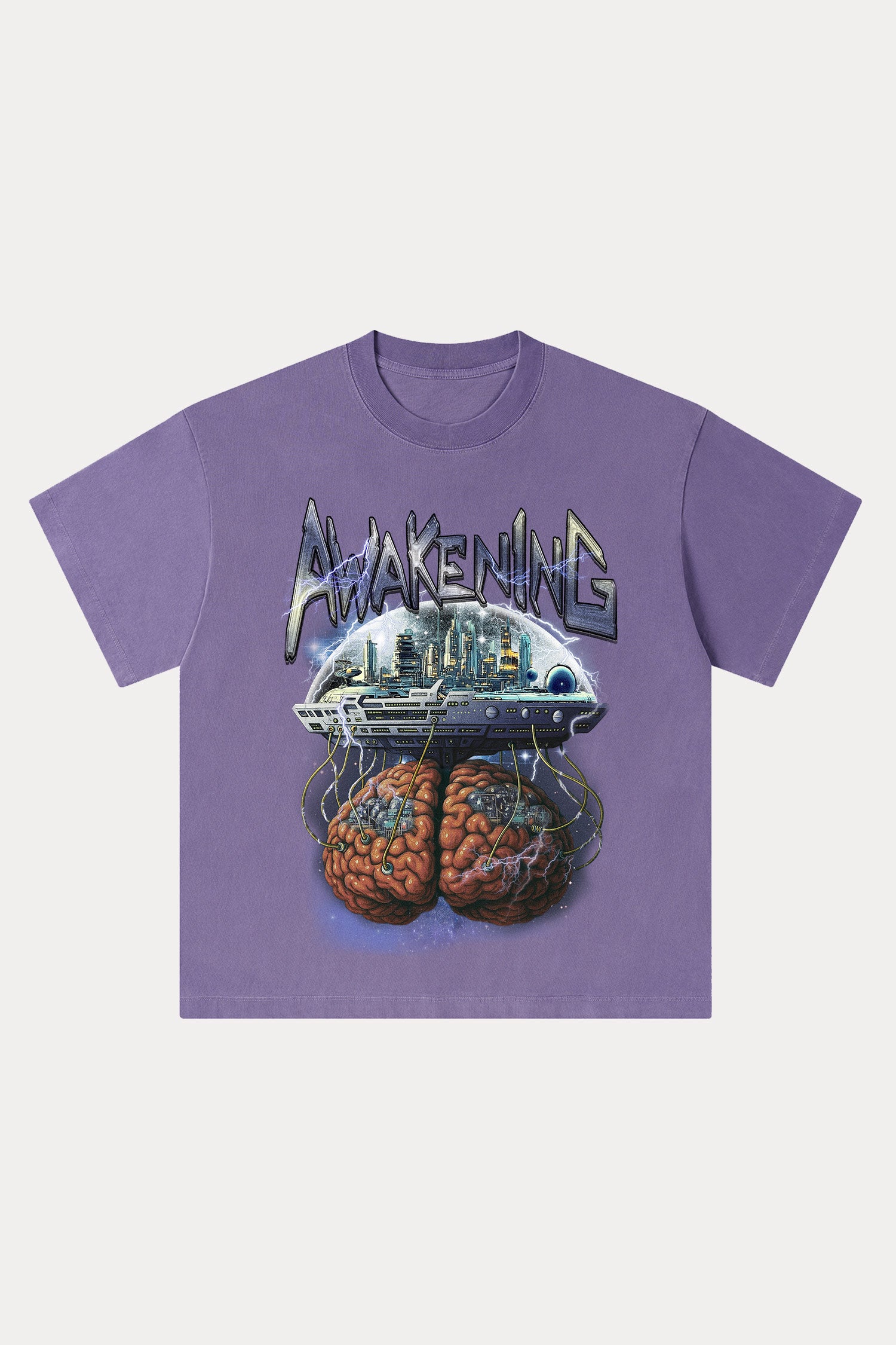 Evilnova Awakening Washed Streetwear T-Shirt-Evilnova