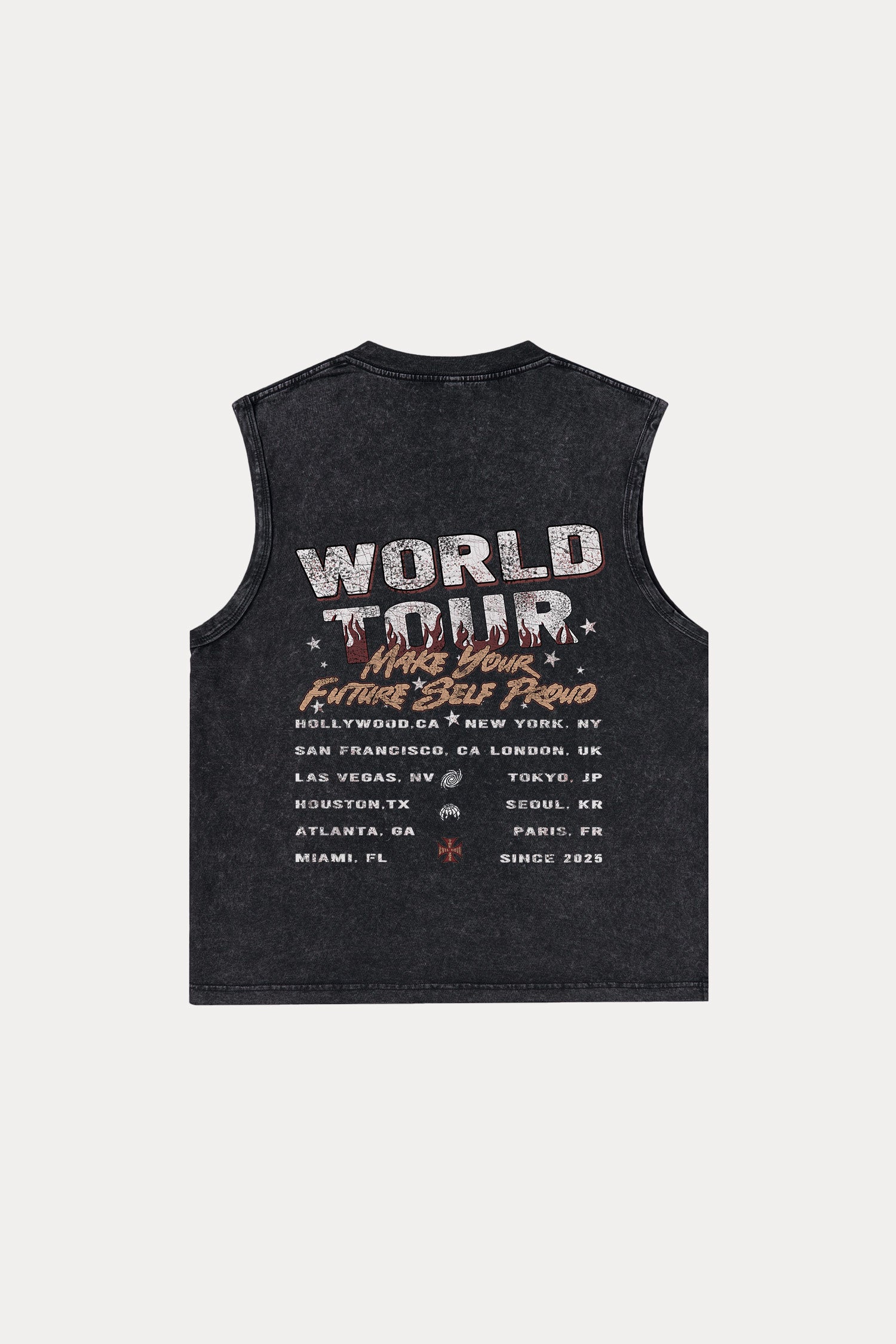 Evilnova World Tour Washed Tank Top-Evilnova