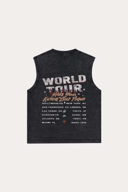 Evilnova World Tour Washed Tank Top-Evilnova