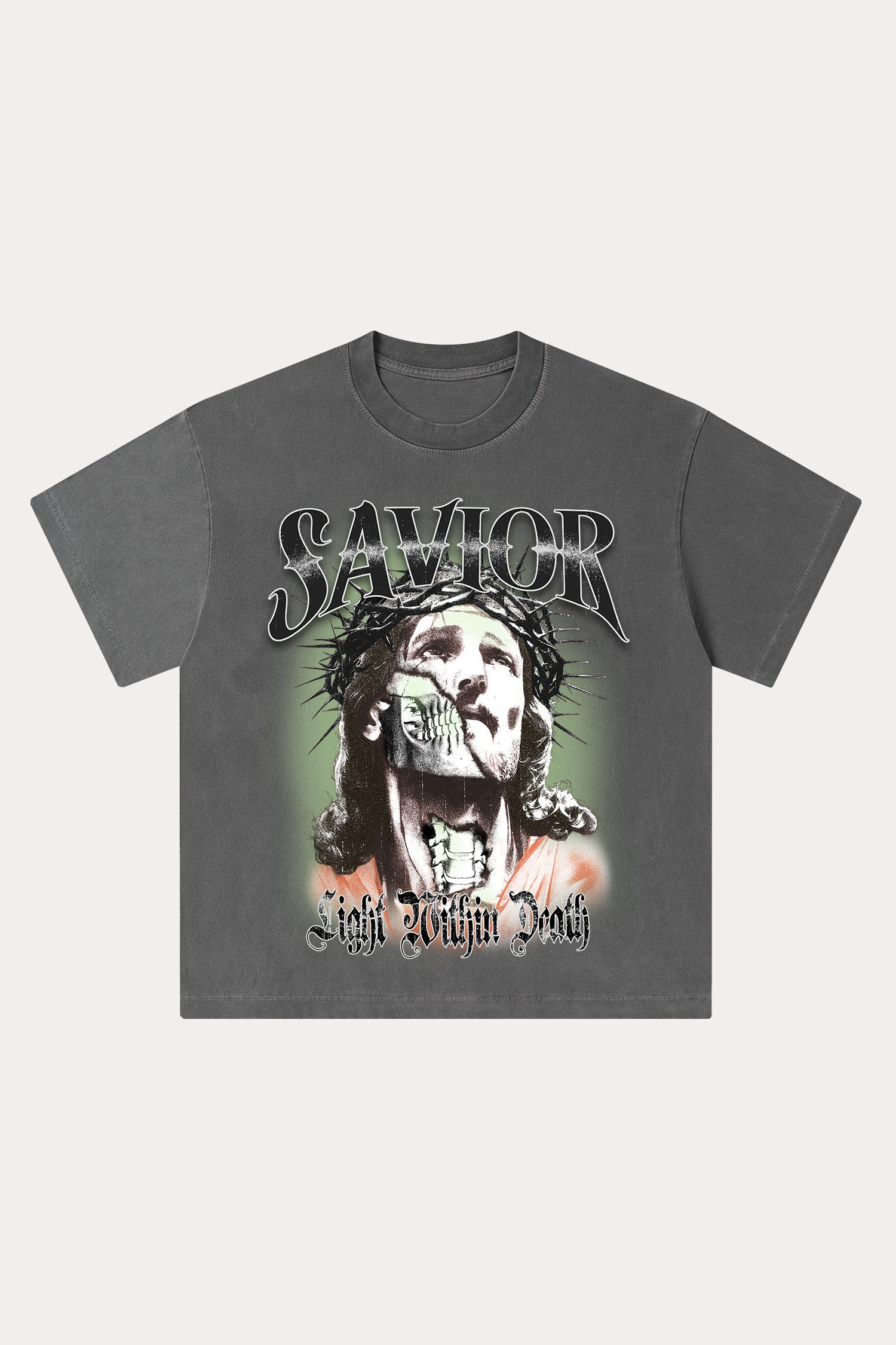 Evilnova Savior Washed Streetwear T-Shirt-Evilnova