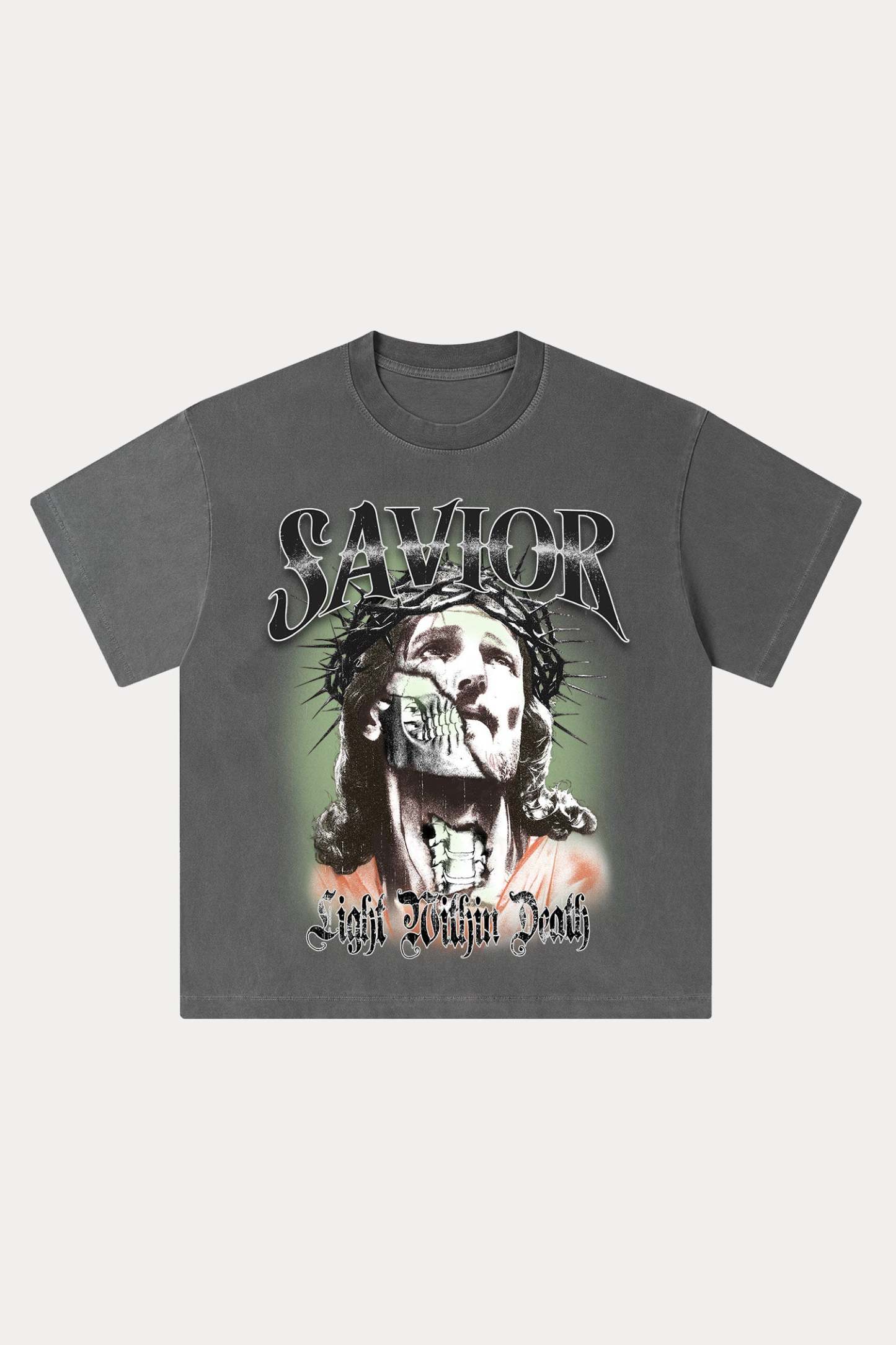 Evilnova Savior Washed Streetwear T-Shirt-Evilnova