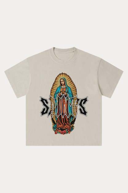 Evilnova Saints Washed Streetwear T-Shirt-Evilnova