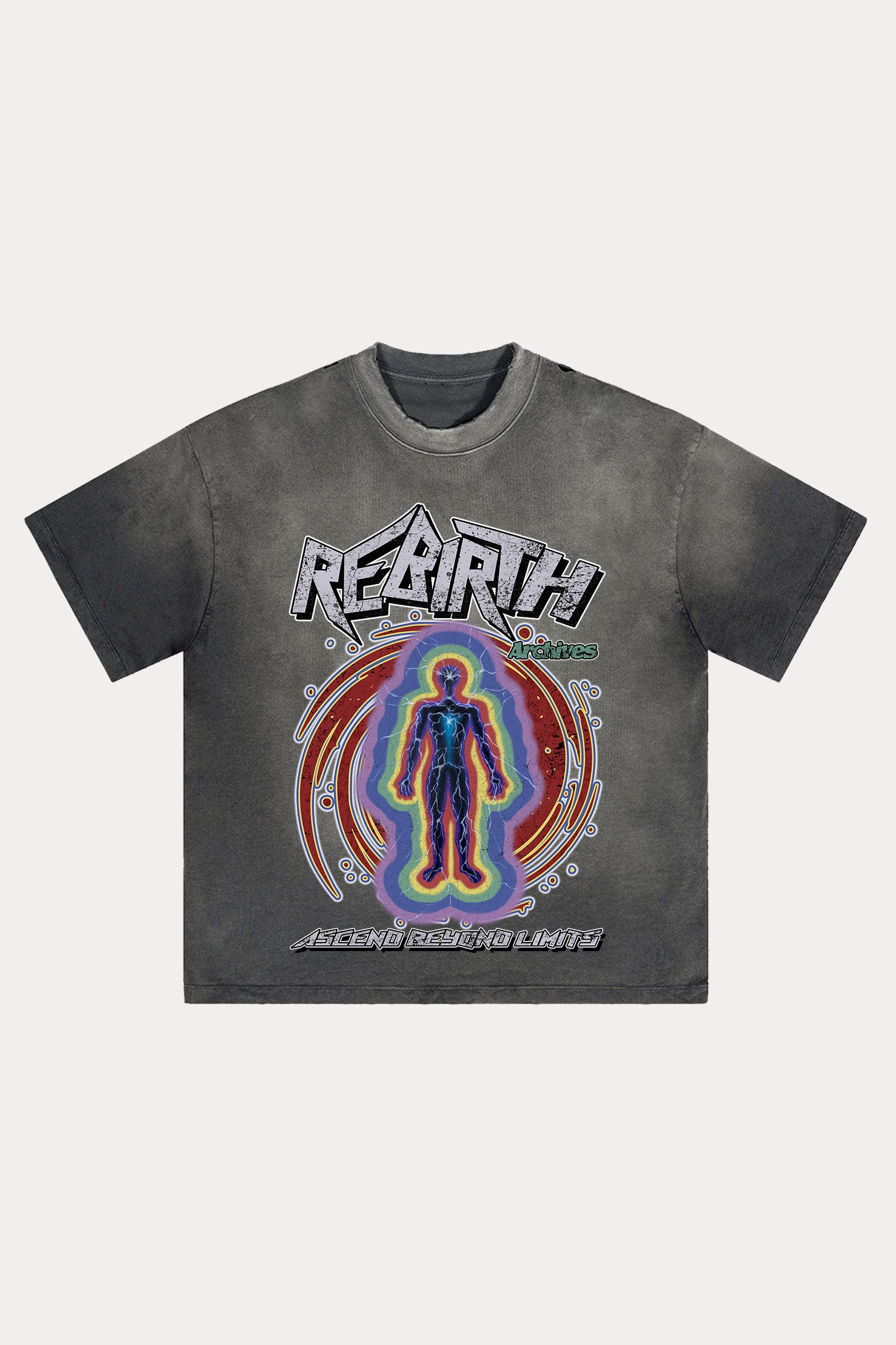 Evilnova Rebirth Distressed Washed T-Shirt-Evilnova