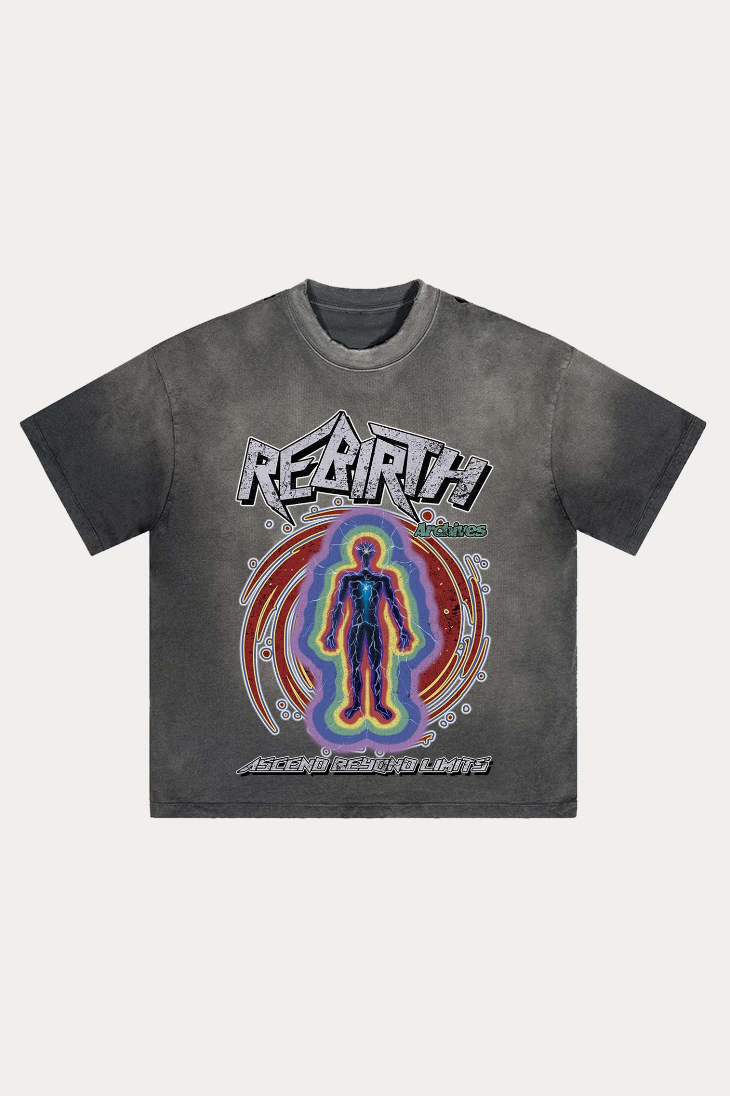 Evilnova Rebirth Distressed Washed T-Shirt-Evilnova