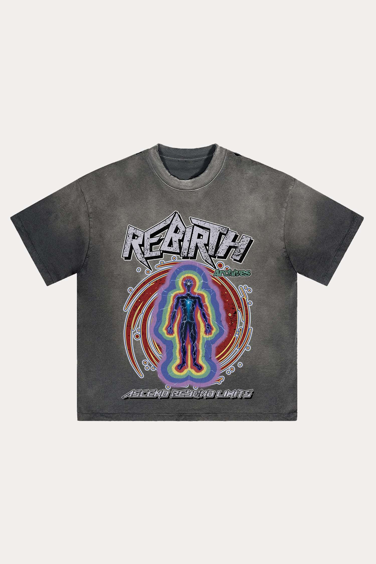 Evilnova Rebirth Distressed Washed T-Shirt-Evilnova