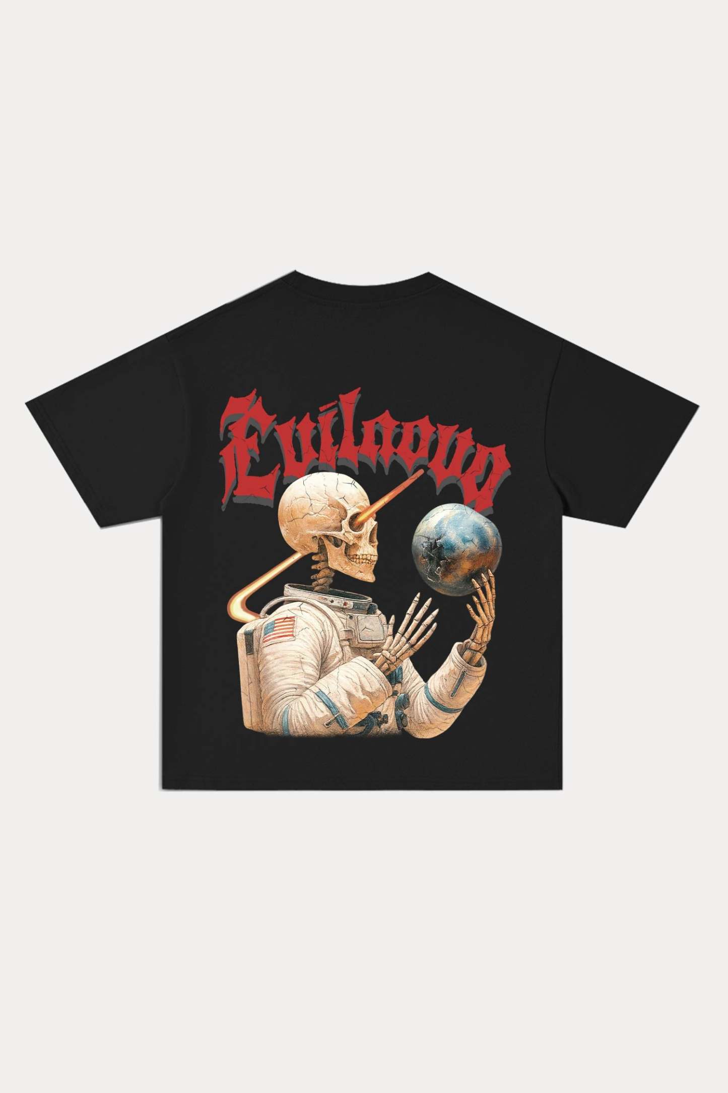 Evilnova Cosmic Explorer Cotton Oversize T-Shirt-Evilnova