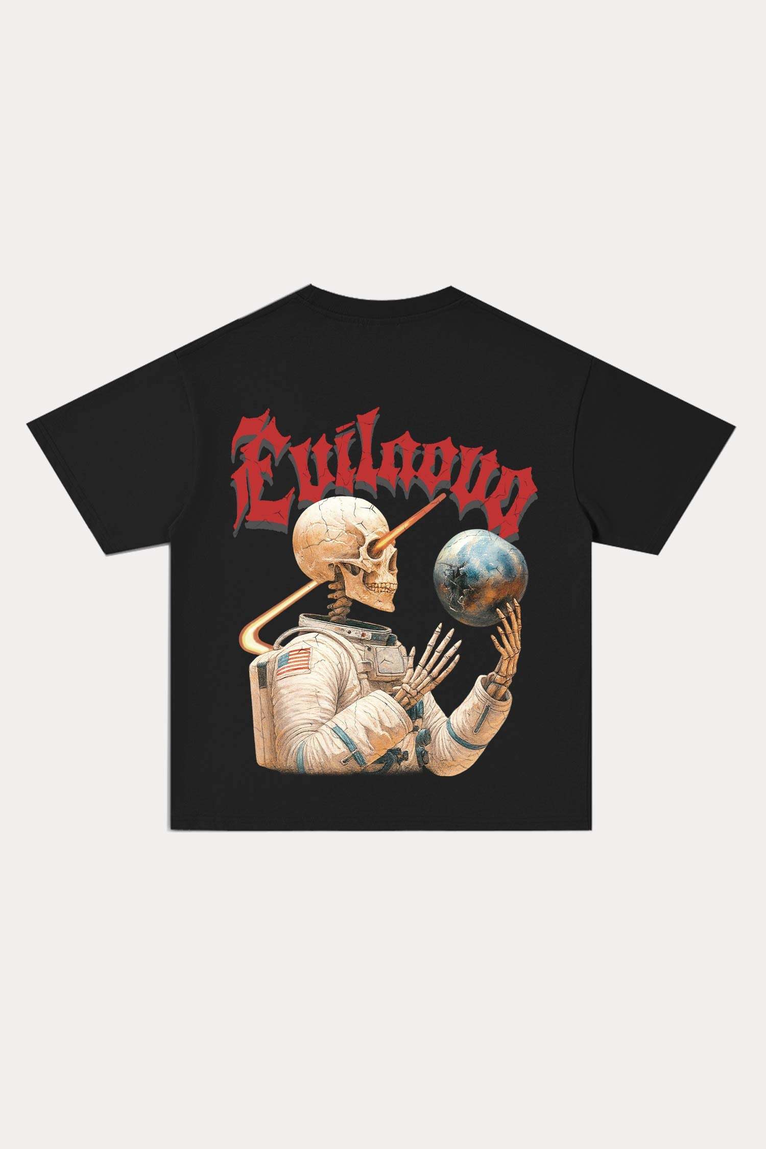 Evilnova Cosmic Explorer Cotton Oversize T-Shirt-Evilnova