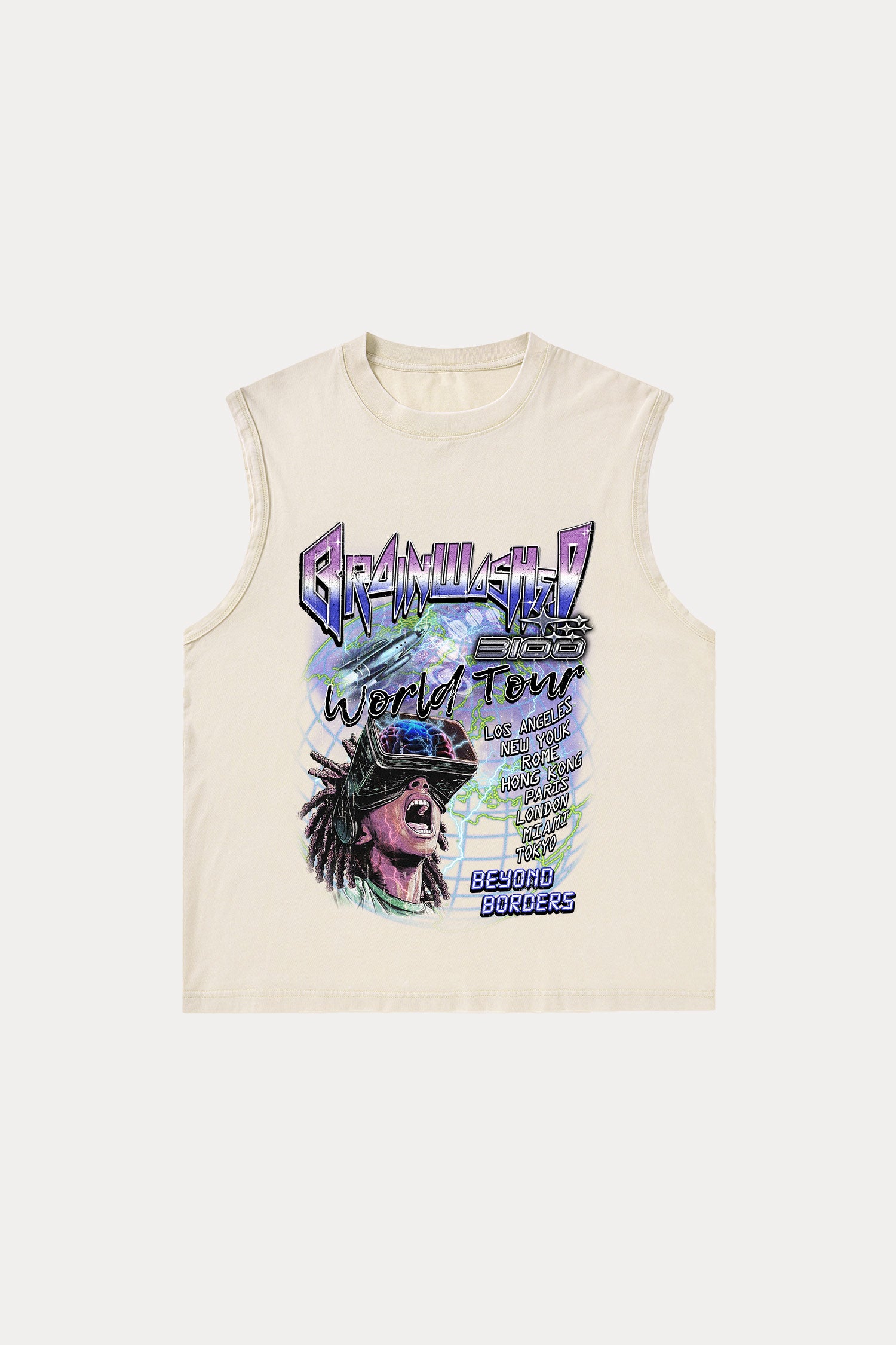 Evilnova Brainwashed Washed Tank Top-Evilnova