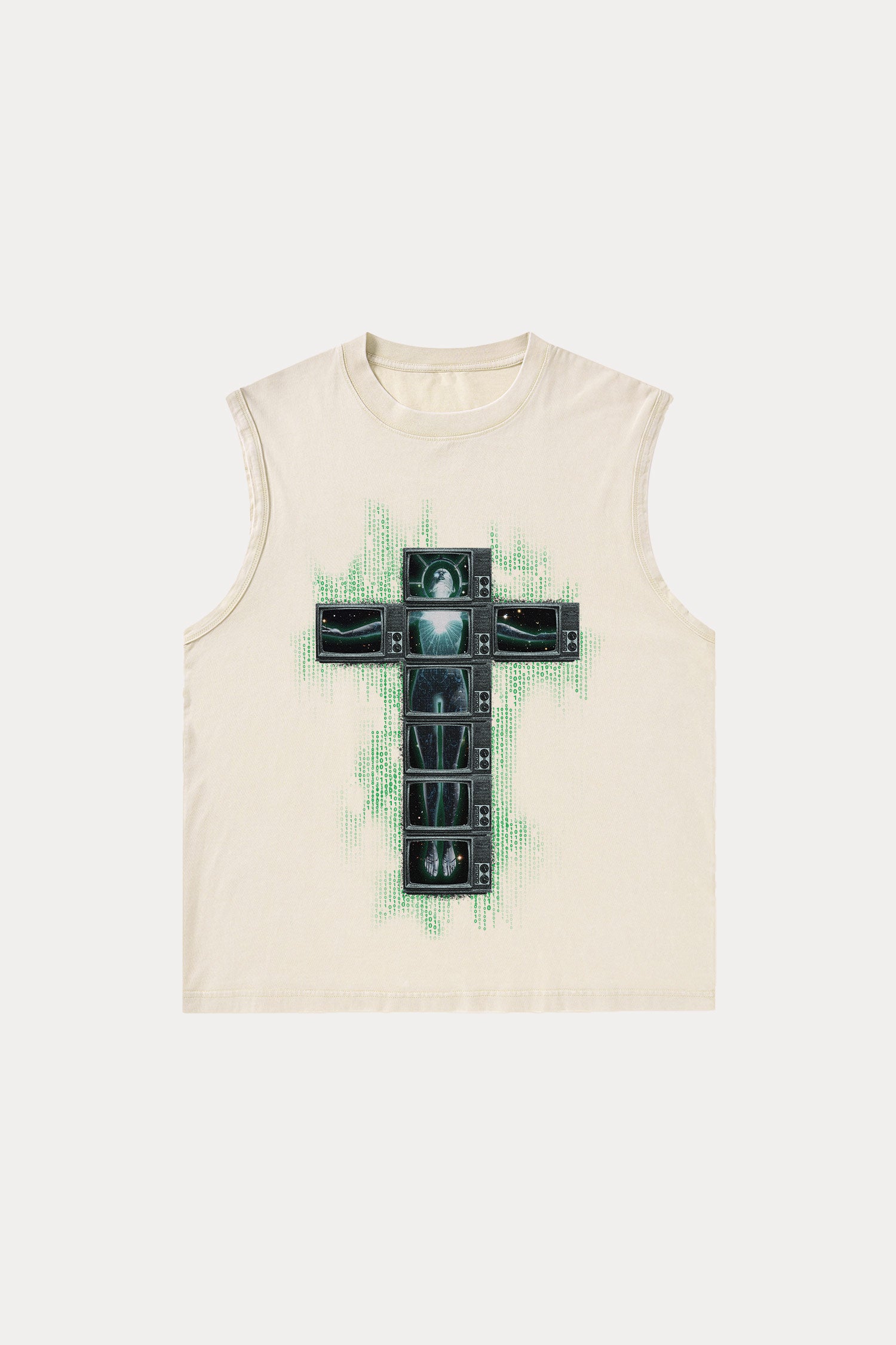 Evilnova Future Cross Washed Tank Top-Evilnova