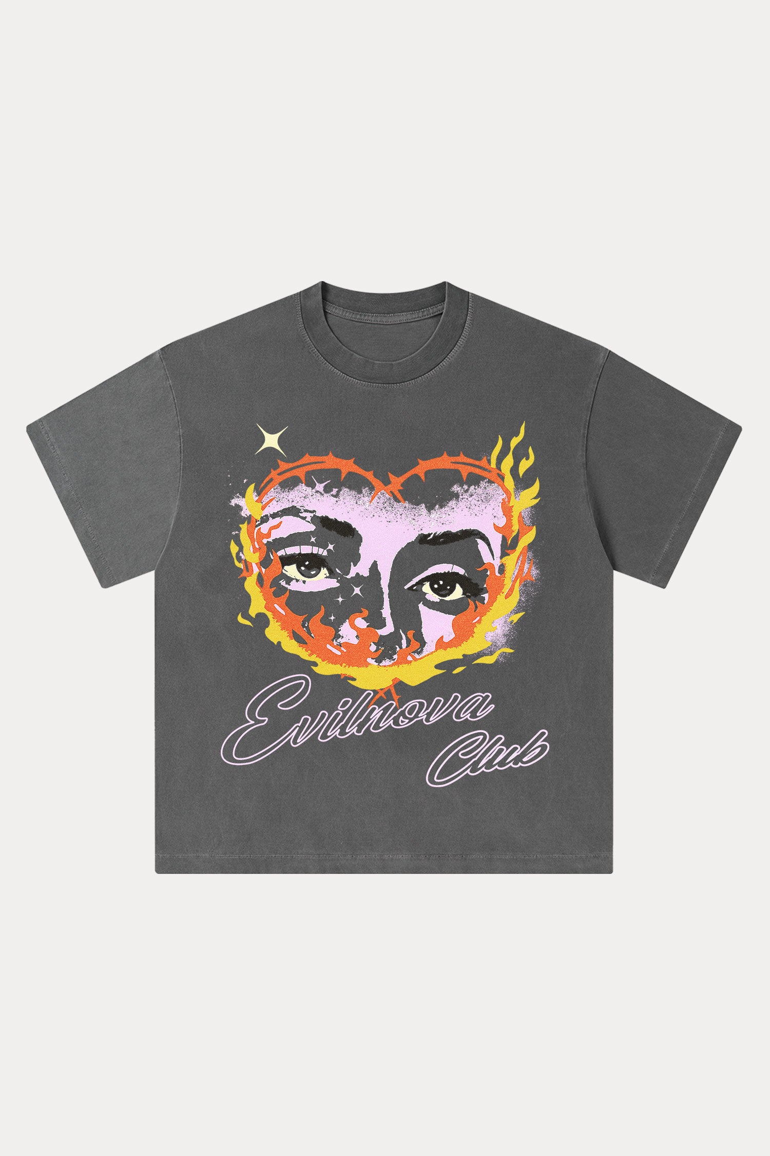 Evilnova Ignite Washed Streetwear T-Shirt-Evilnova