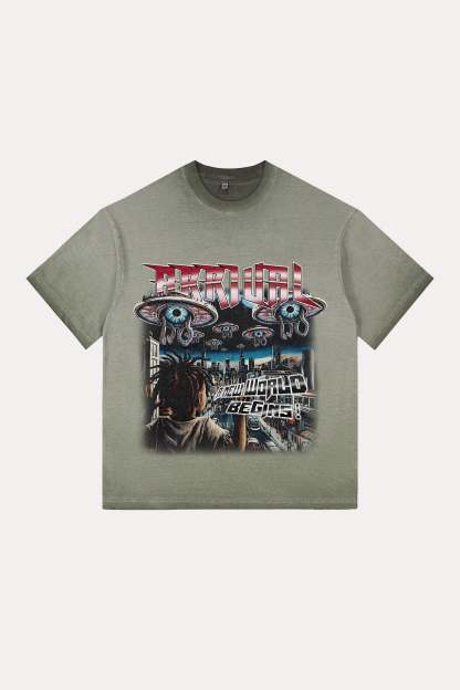 Evilnova Arrival Gradient Washed T-Shirt-Evilnova