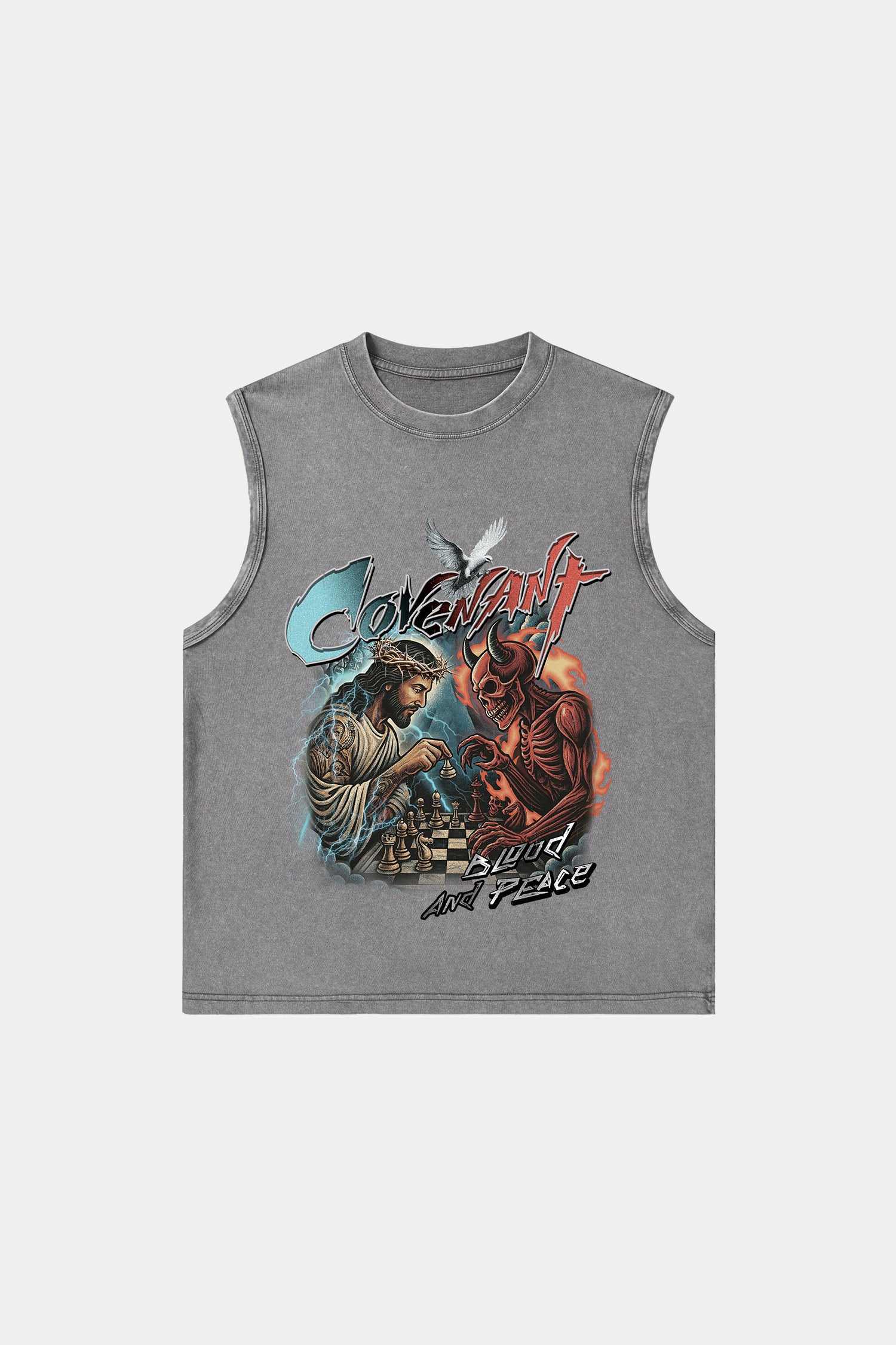 Evilnova Covenent Washed Tank Top-Evilnova