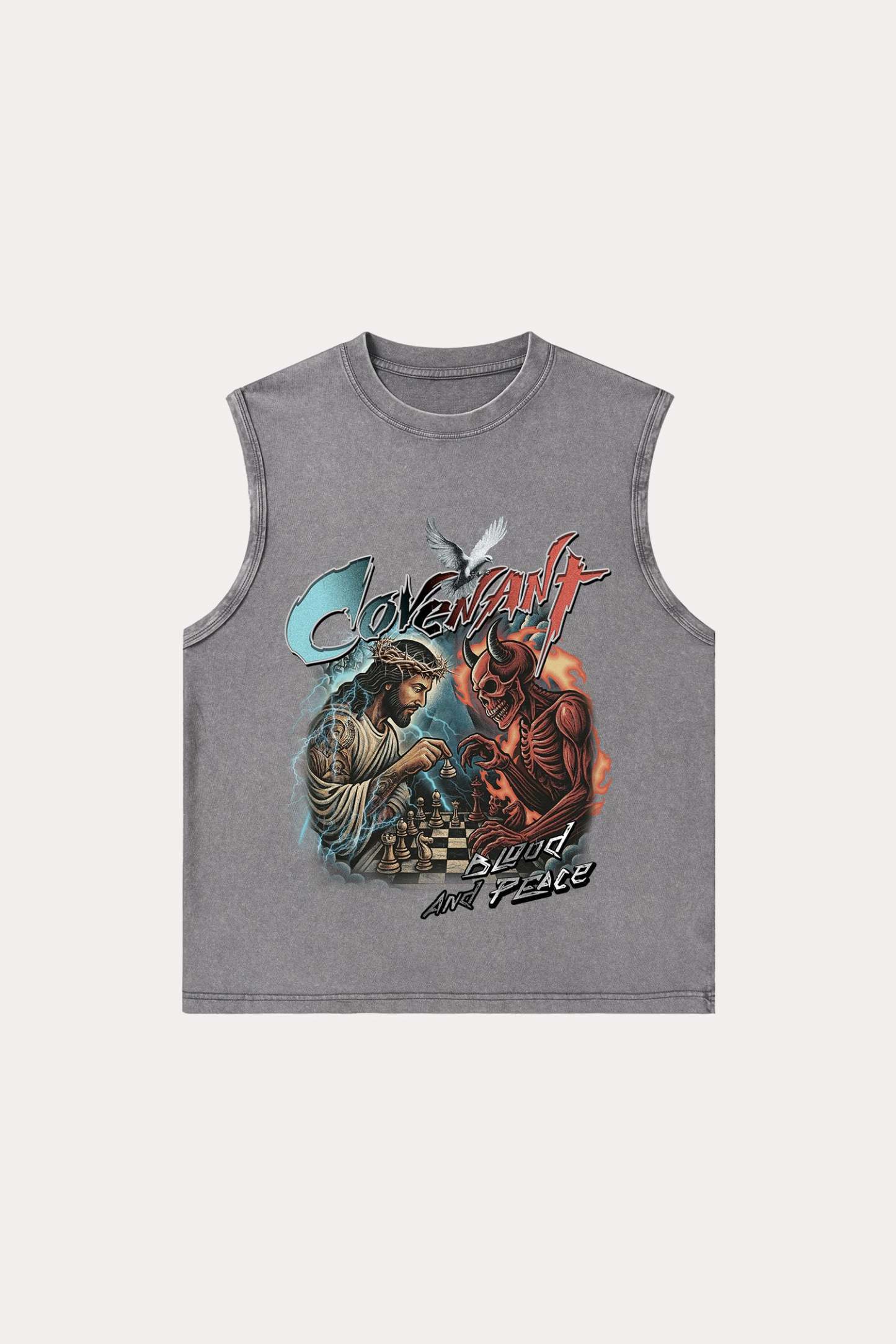 Evilnova Covenent Washed Tank Top-Evilnova