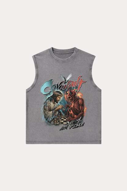 Evilnova Covenent Washed Tank Top-Evilnova