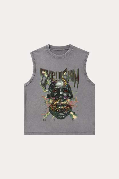 Evilnova Explosion Washed Tank Top-Evilnova
