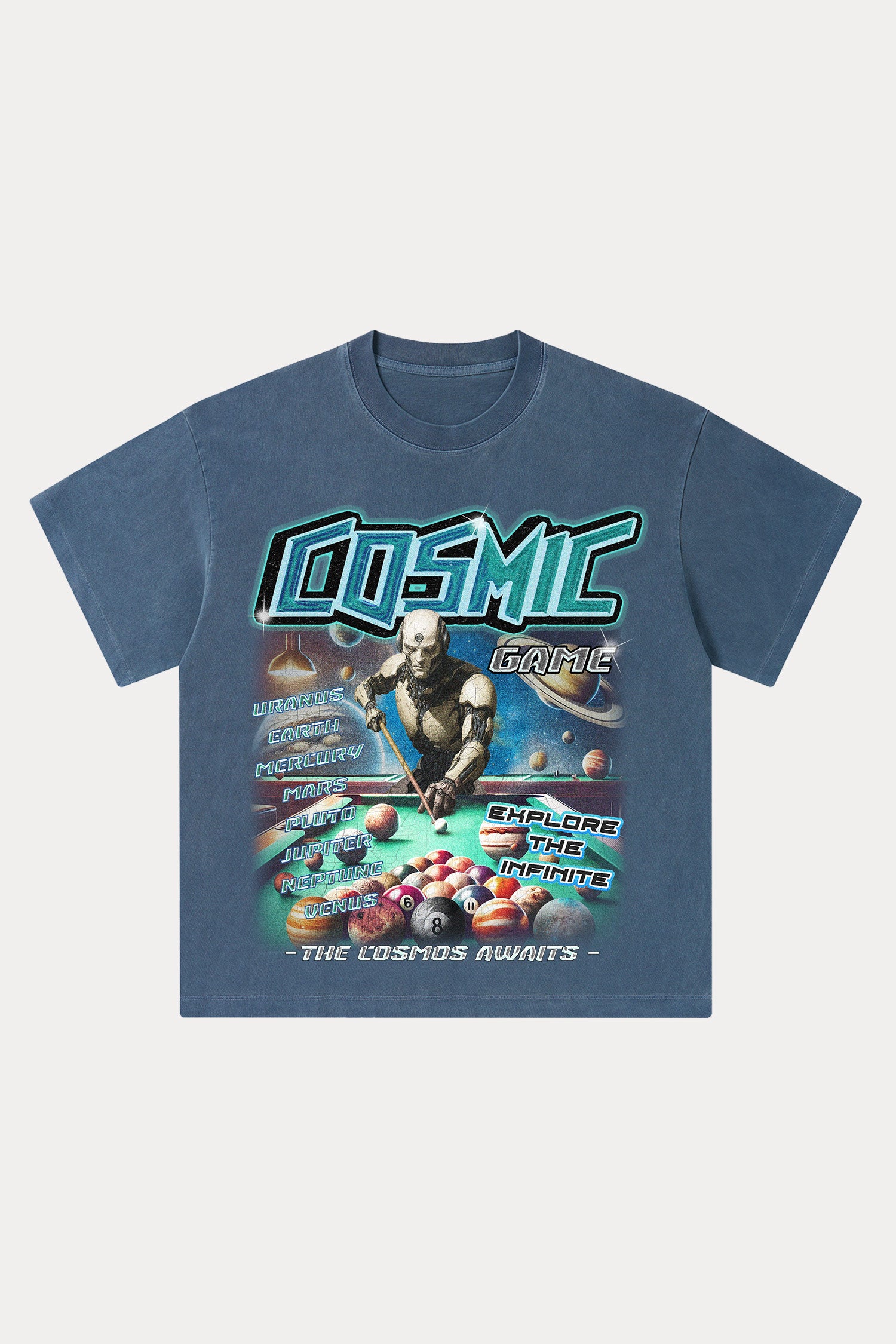 Evilnova Cosmis Washed Streetwear T-Shirt-Evilnova