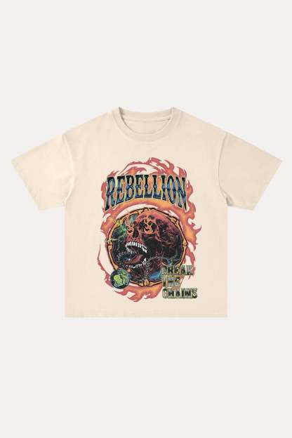 Evilnova Rebellion Cotton Oversize T-Shirt-Evilnova