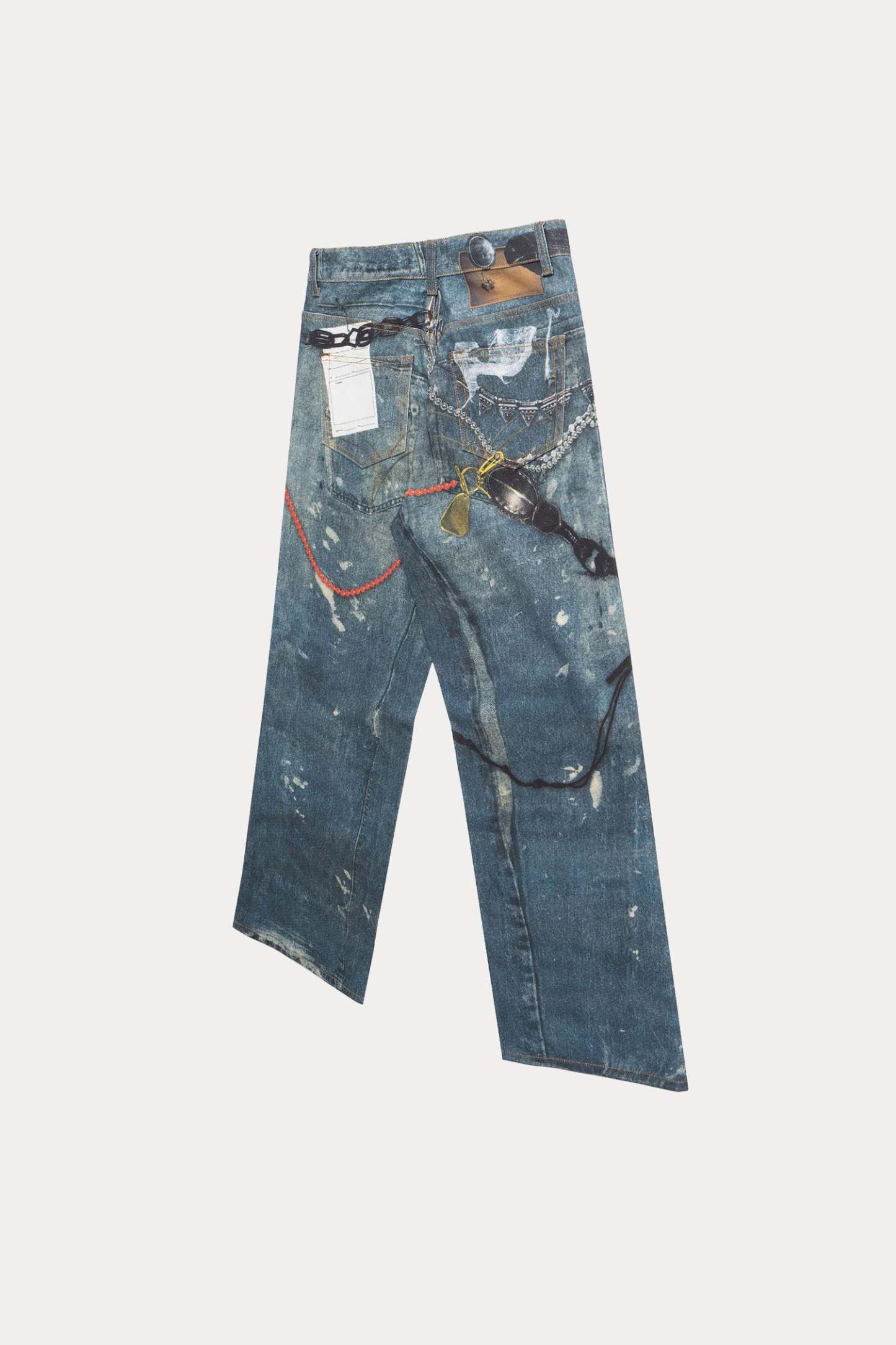 Evilnova 3D Print Washed Baggy Jeans-Evilnova