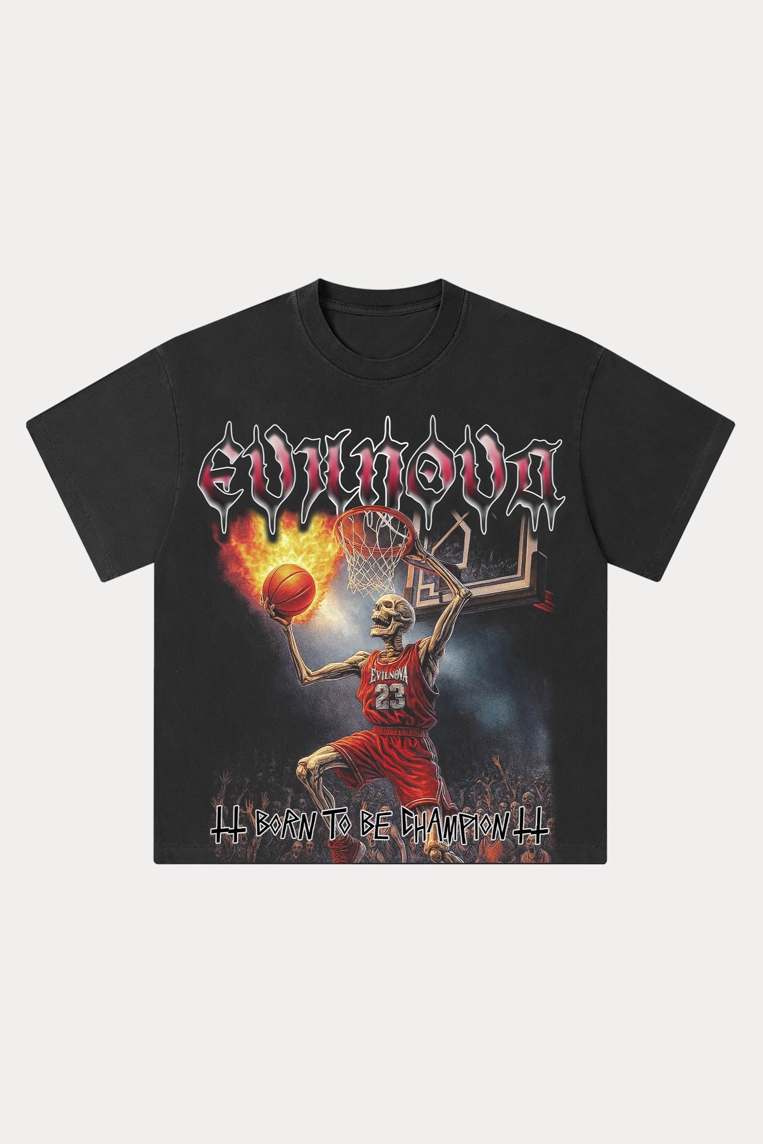 Evilnova Champion Washed Streetwear T-Shirt-Evilnova