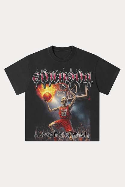 Evilnova Champion Washed Streetwear T-Shirt-Evilnova