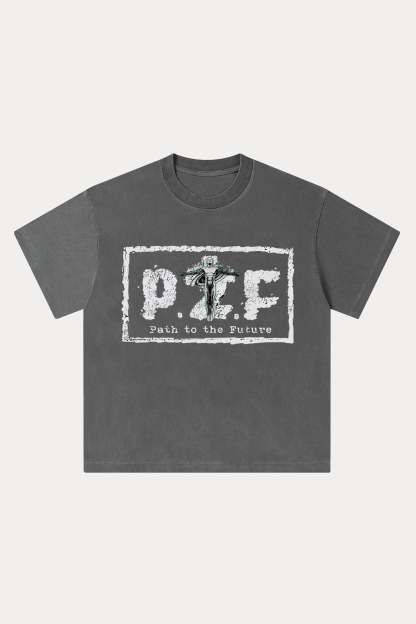 Evilnova P2F Washed Streetwear T-Shirt-Evilnova