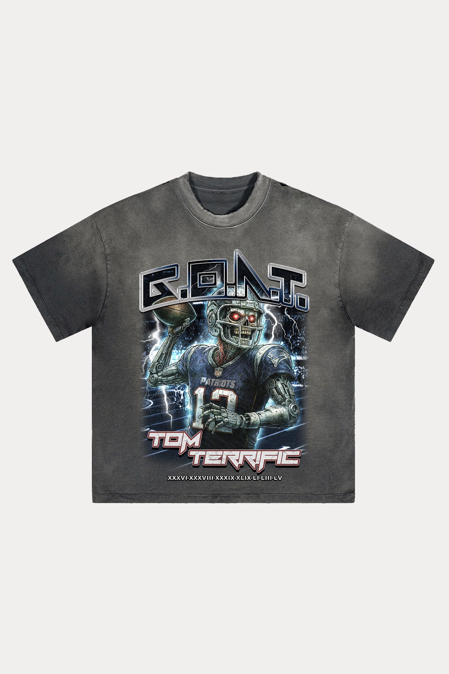 Evilnova Goat Distressed Washed T-Shirt-Evilnova