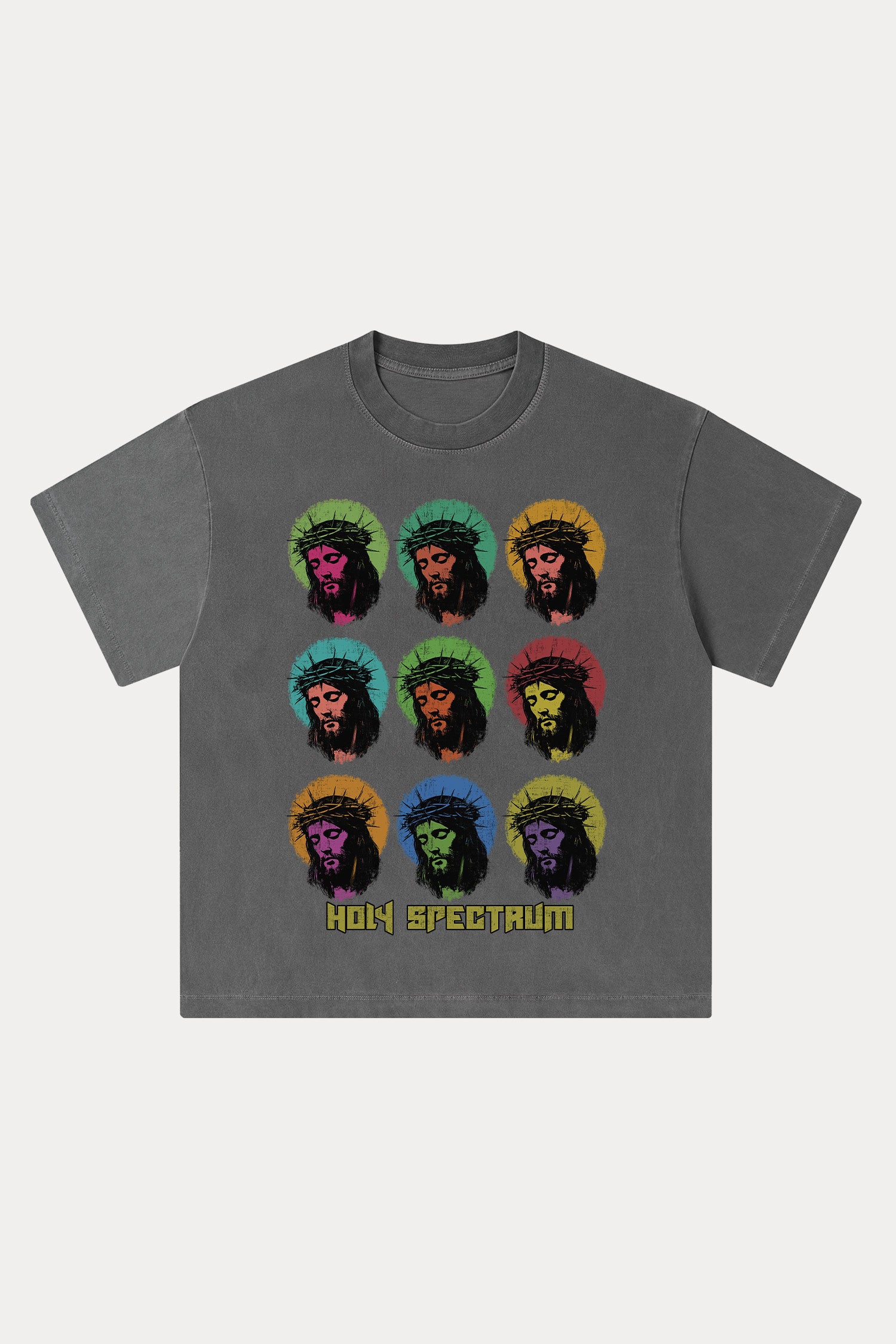 Evilnova Holy Spectrum Washed Streetwear T-Shirt-Evilnova