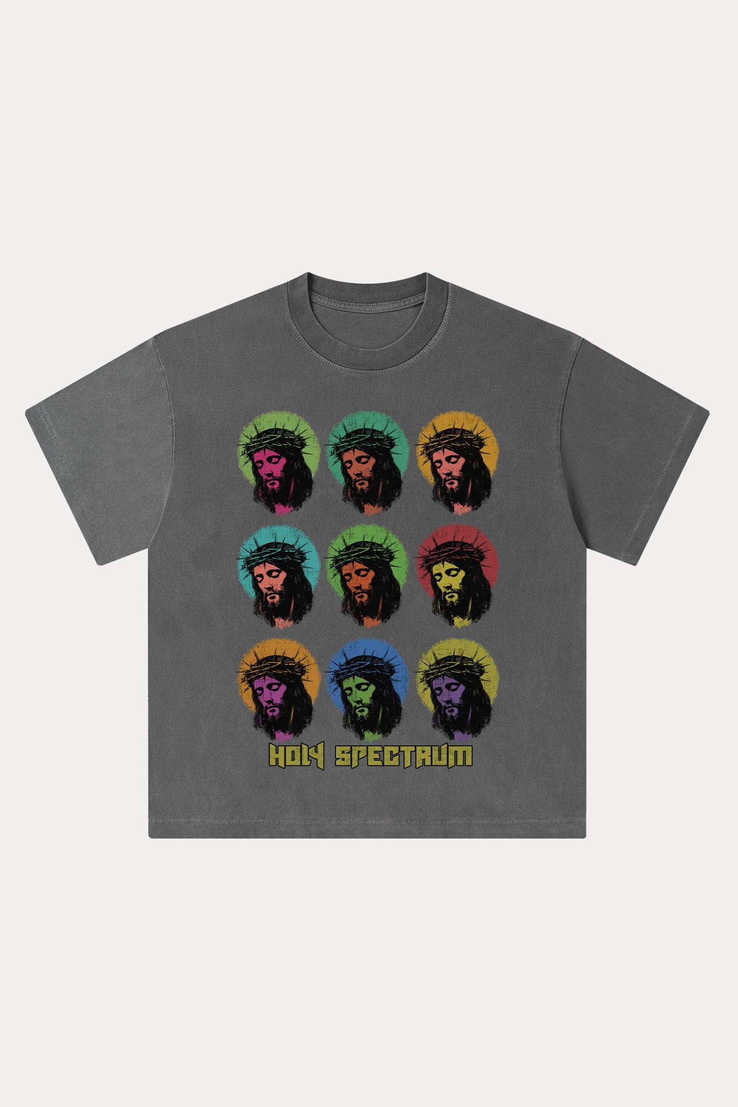Evilnova Holy Spectrum Washed Streetwear T-Shirt-Evilnova