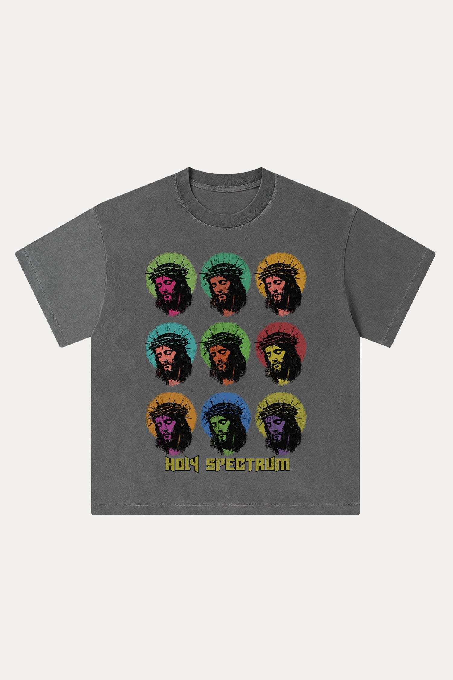 Evilnova Holy Spectrum Washed Streetwear T-Shirt-Evilnova