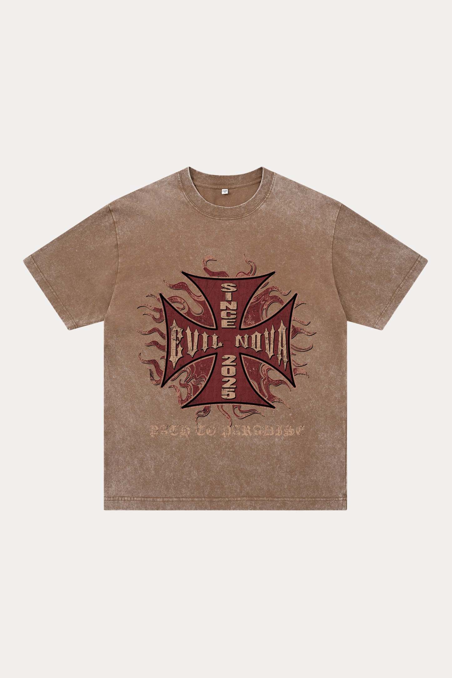 Evilnova World Tour Washed Streetwear T-Shirt-Evilnova