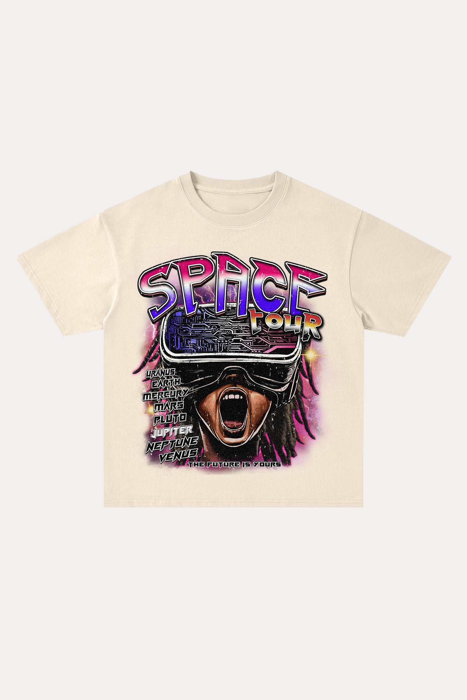 Evilnova Space Tour Cotton Oversize T-Shirt-Evilnova