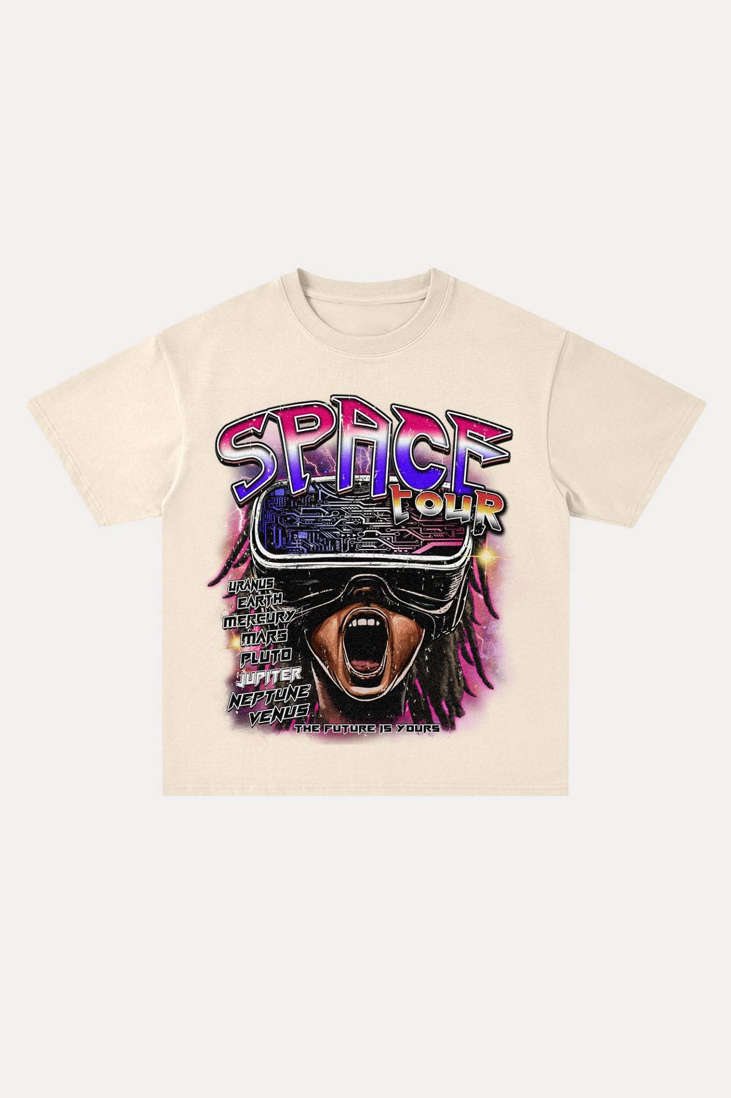 Evilnova Space Tour Cotton Oversize T-Shirt-Evilnova