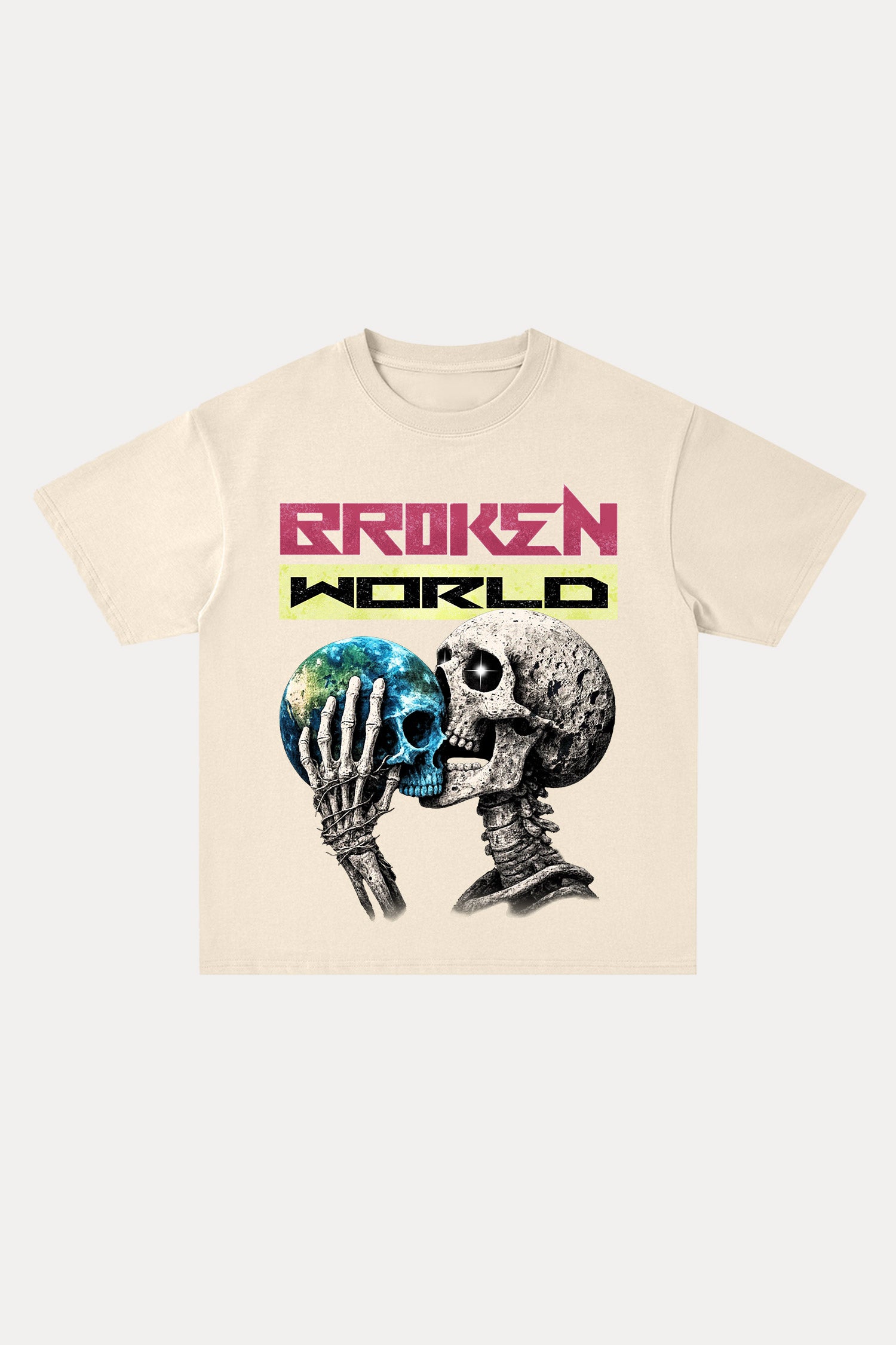 Evilnova Broken World Cotton Oversize T-Shirt-Evilnova