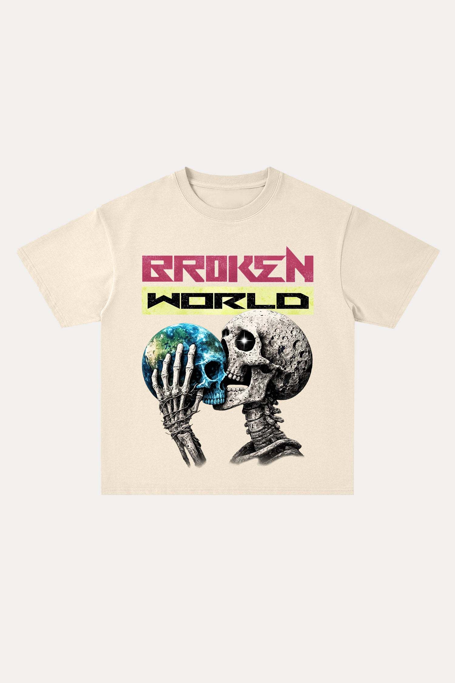 Evilnova Broken World Cotton Oversize T-Shirt-Evilnova