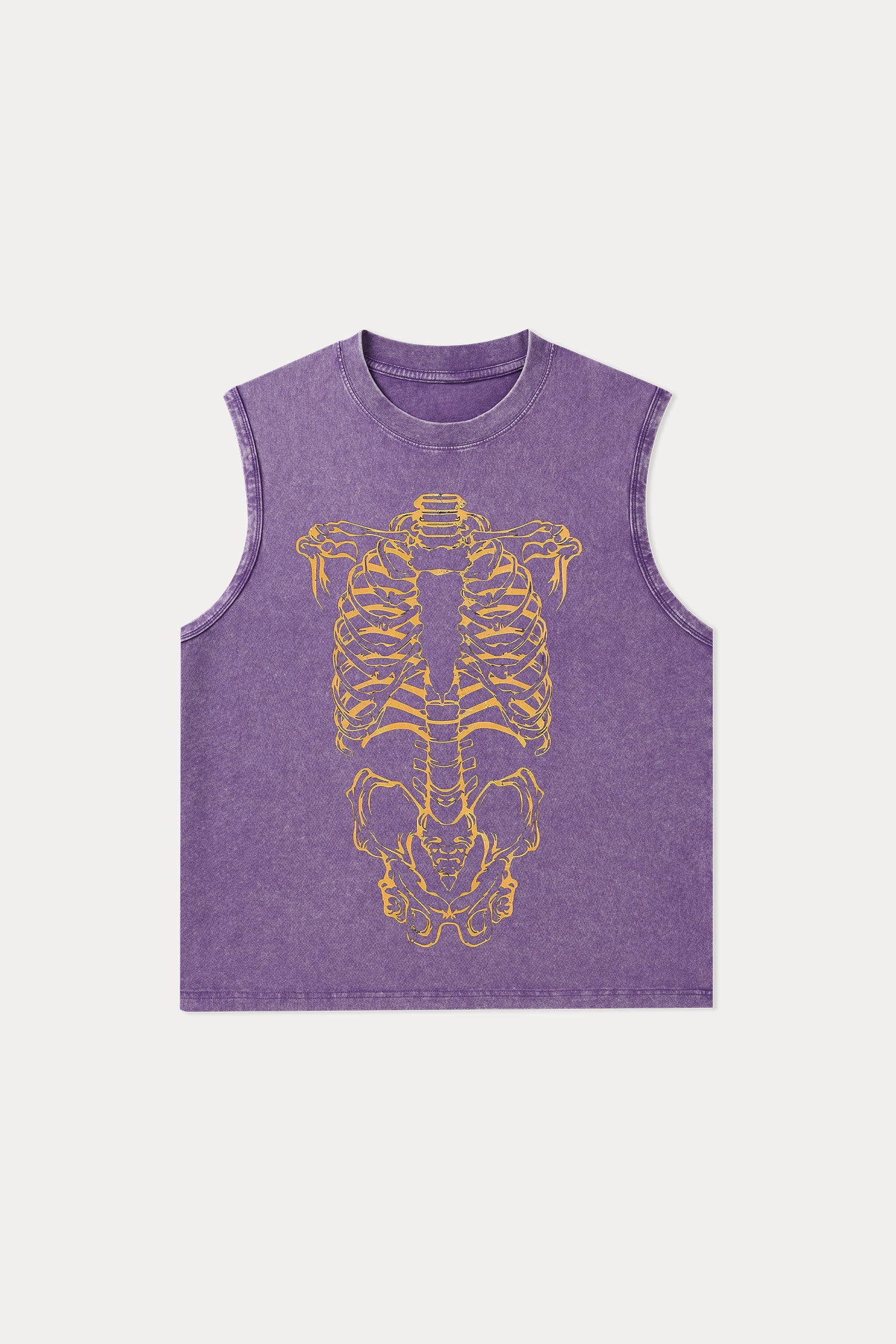 Evilnova Human Skeleton Washed Tank Top-Evilnova