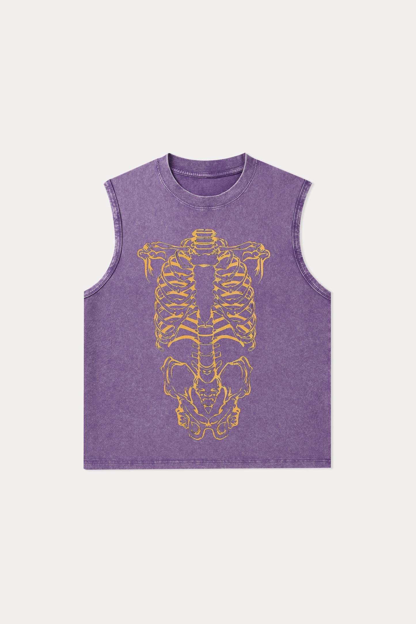 Evilnova Human Skeleton Washed Tank Top-Evilnova