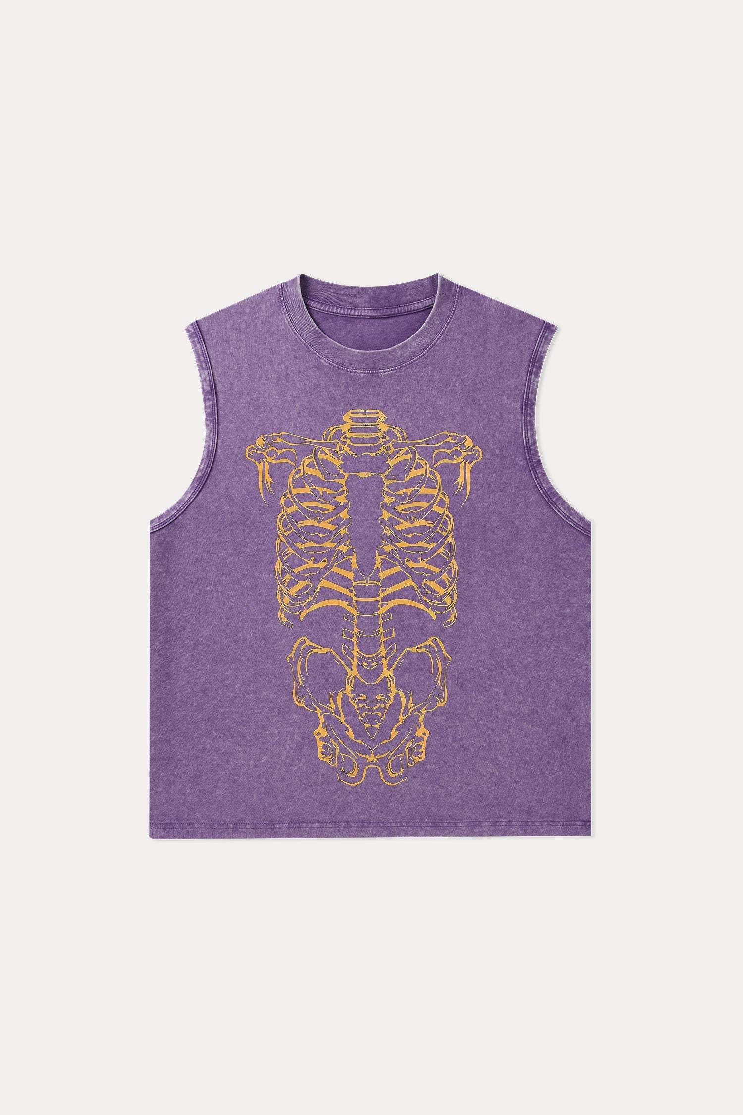 Evilnova Human Skeleton Washed Tank Top-Evilnova