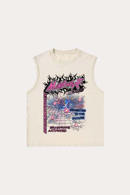 Evilnova Mindwave Washed Tank Top-Evilnova