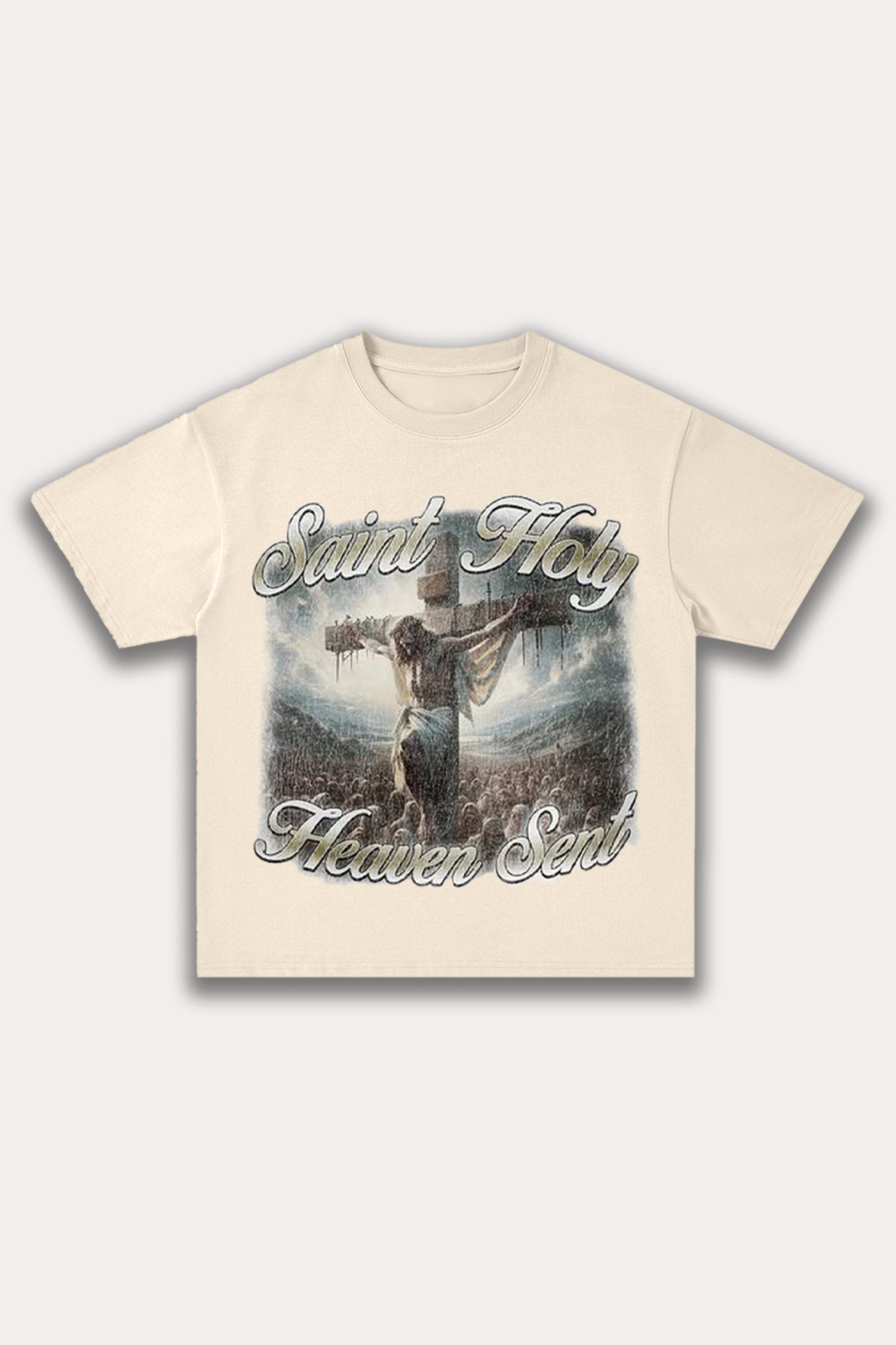 Evilnova Heaven Sent Cotton Oversize T-Shirt-Evilnova