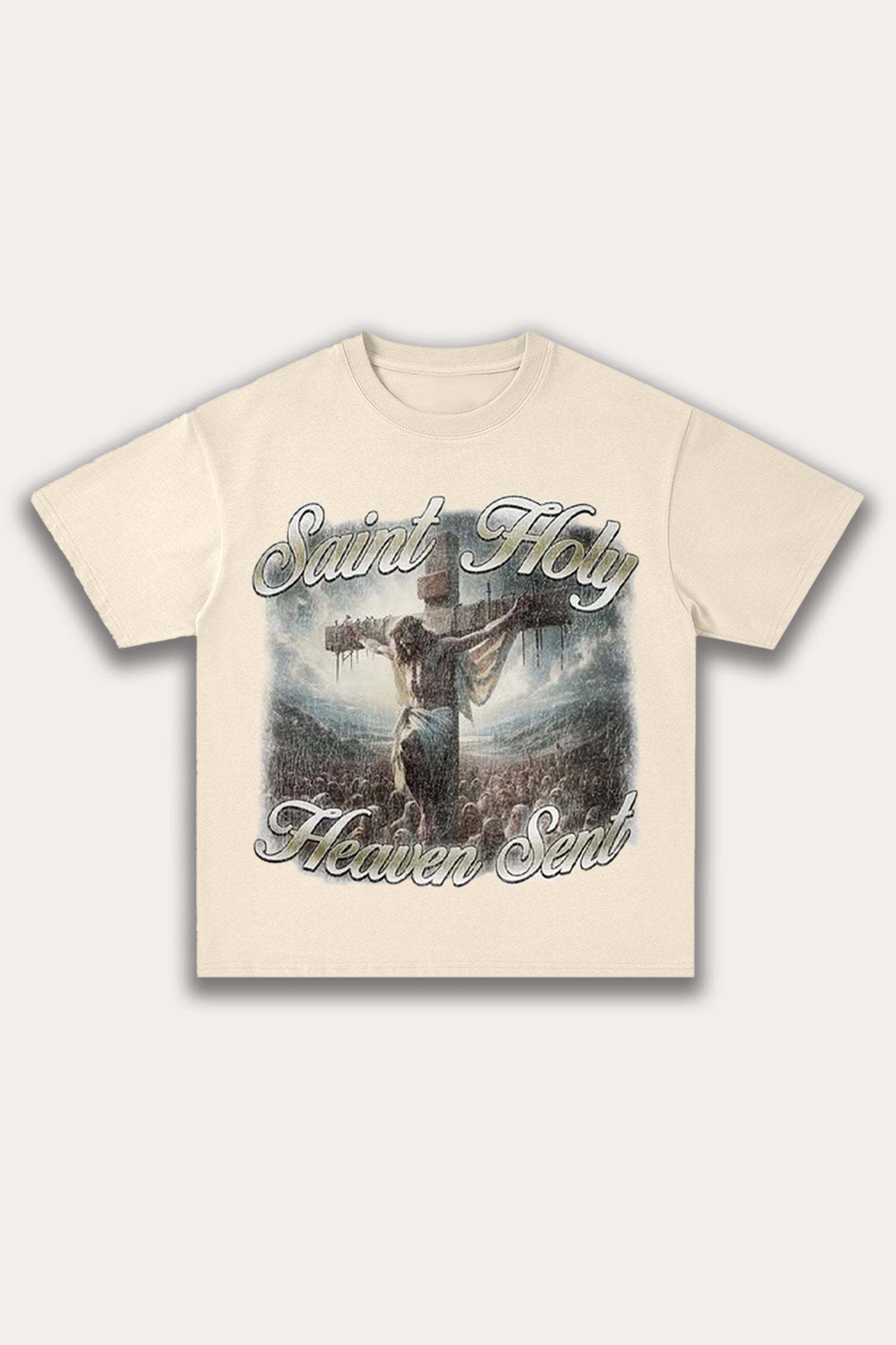 Evilnova Heaven Sent Cotton Oversize T-Shirt-Evilnova