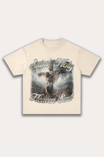 Evilnova Heaven Sent Cotton Oversize T-Shirt-Evilnova