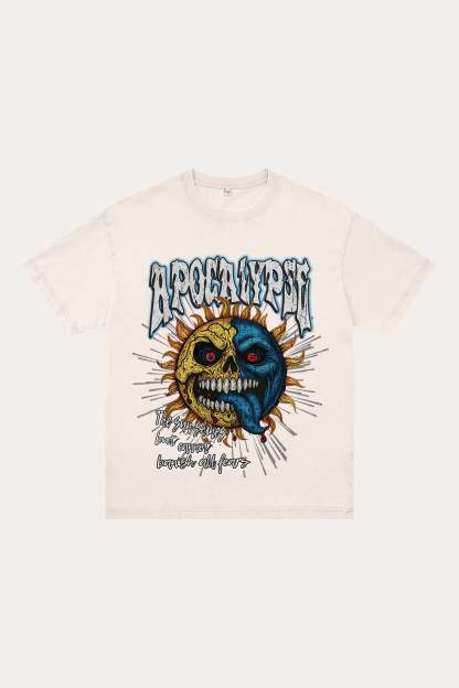 Evilnova Apocalypse Washed Streetwear T-Shirt-Evilnova