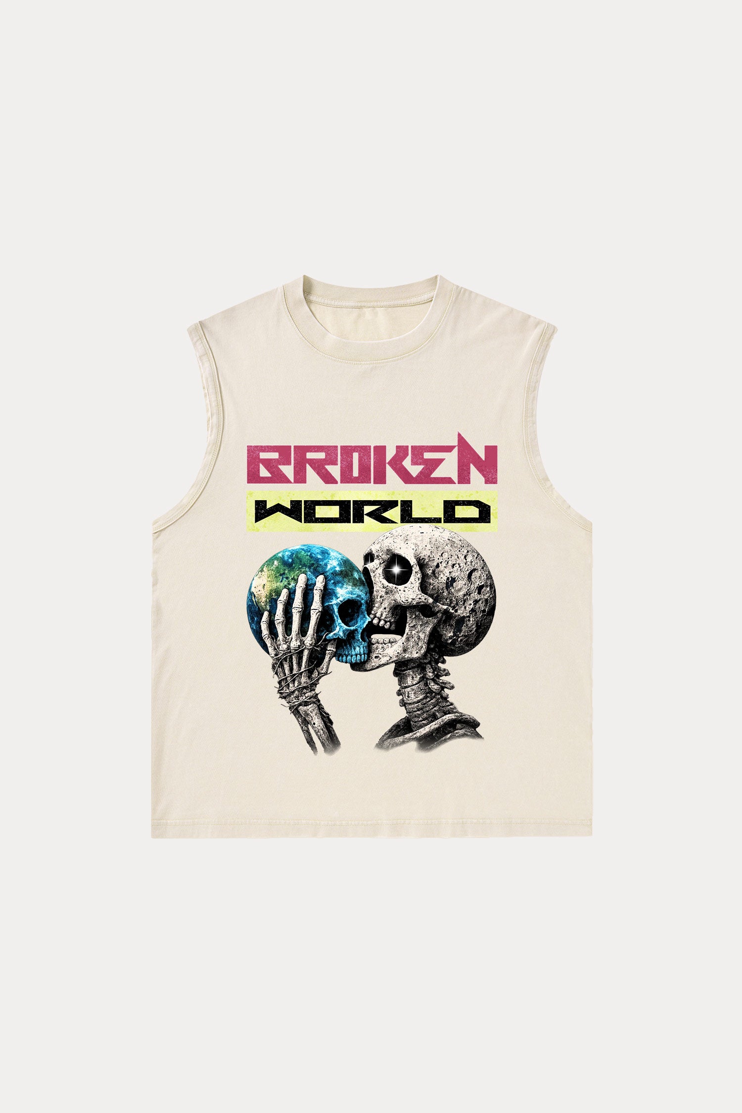 Evilnova Broken World Washed Tank Top-Evilnova