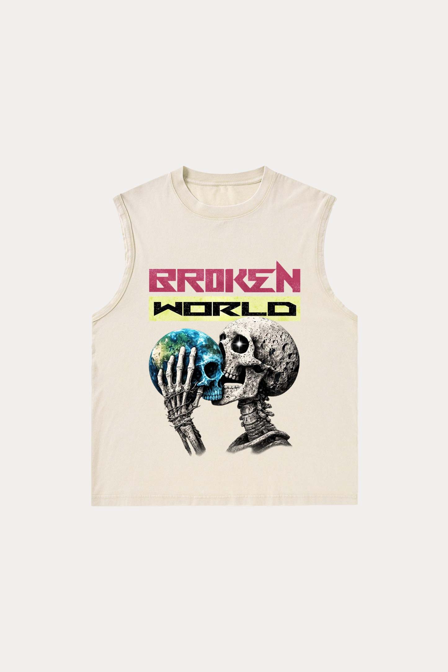 Evilnova Broken World Washed Tank Top-Evilnova
