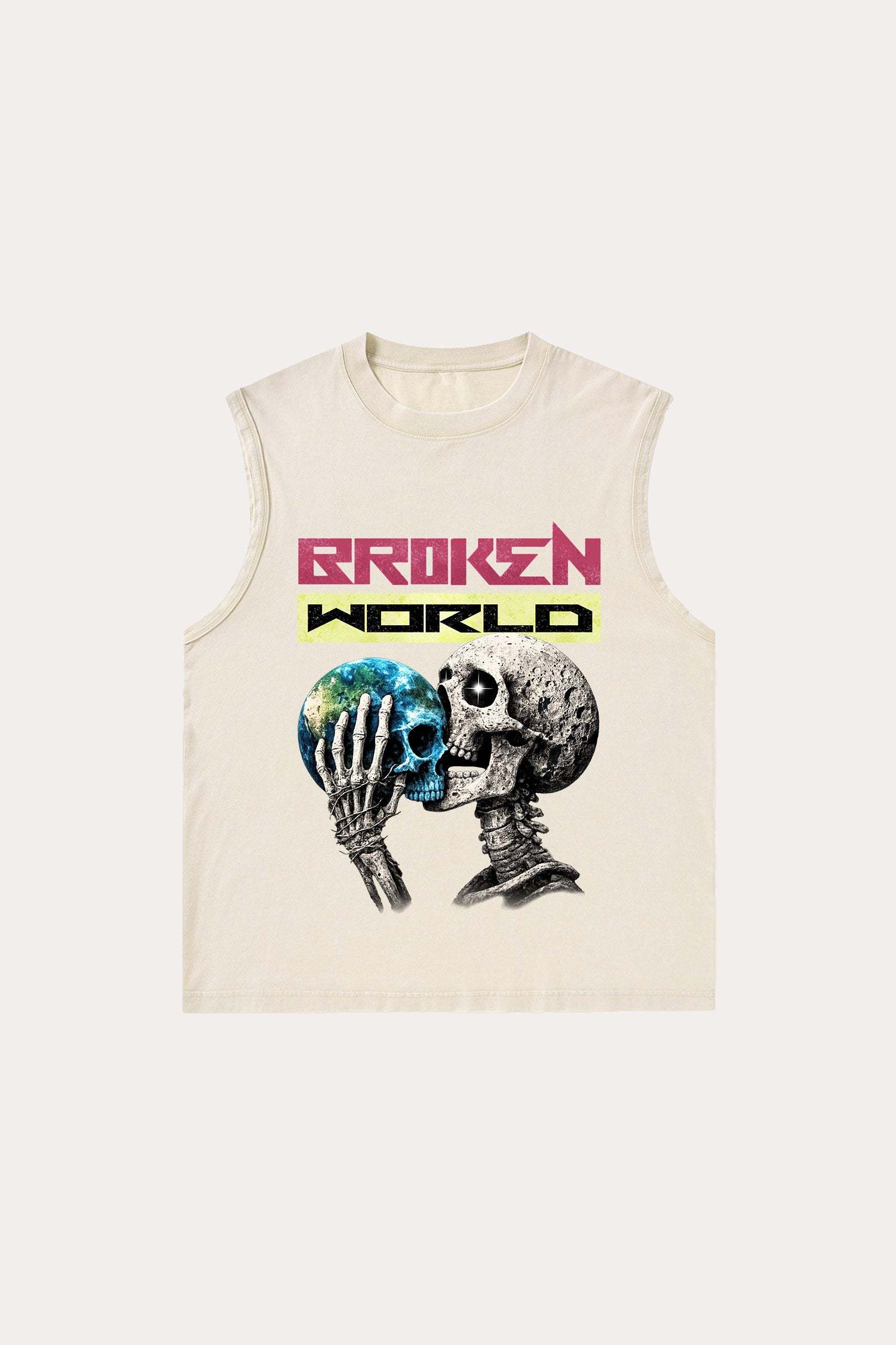 Evilnova Broken World Washed Tank Top-Evilnova